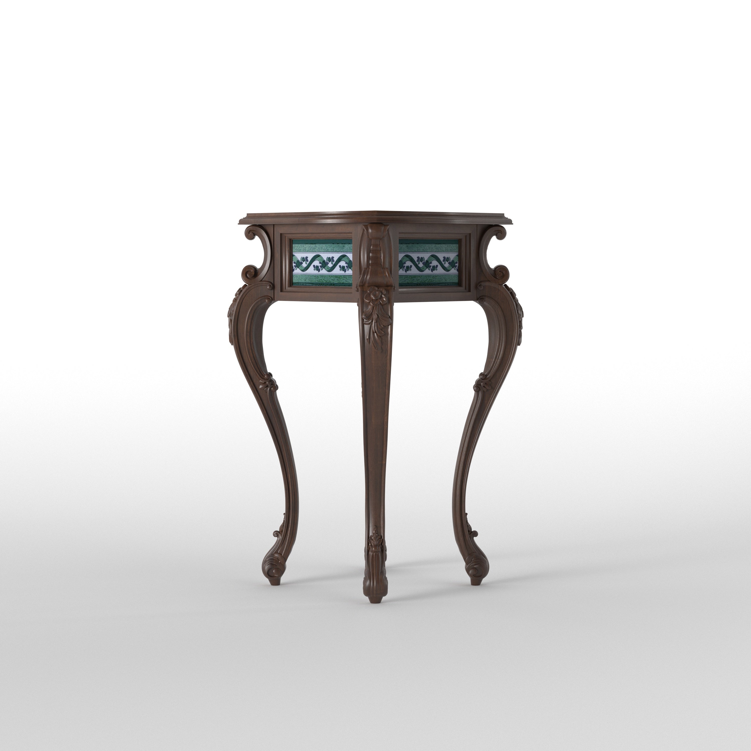Royal Tile Inlay Accent Table End Table