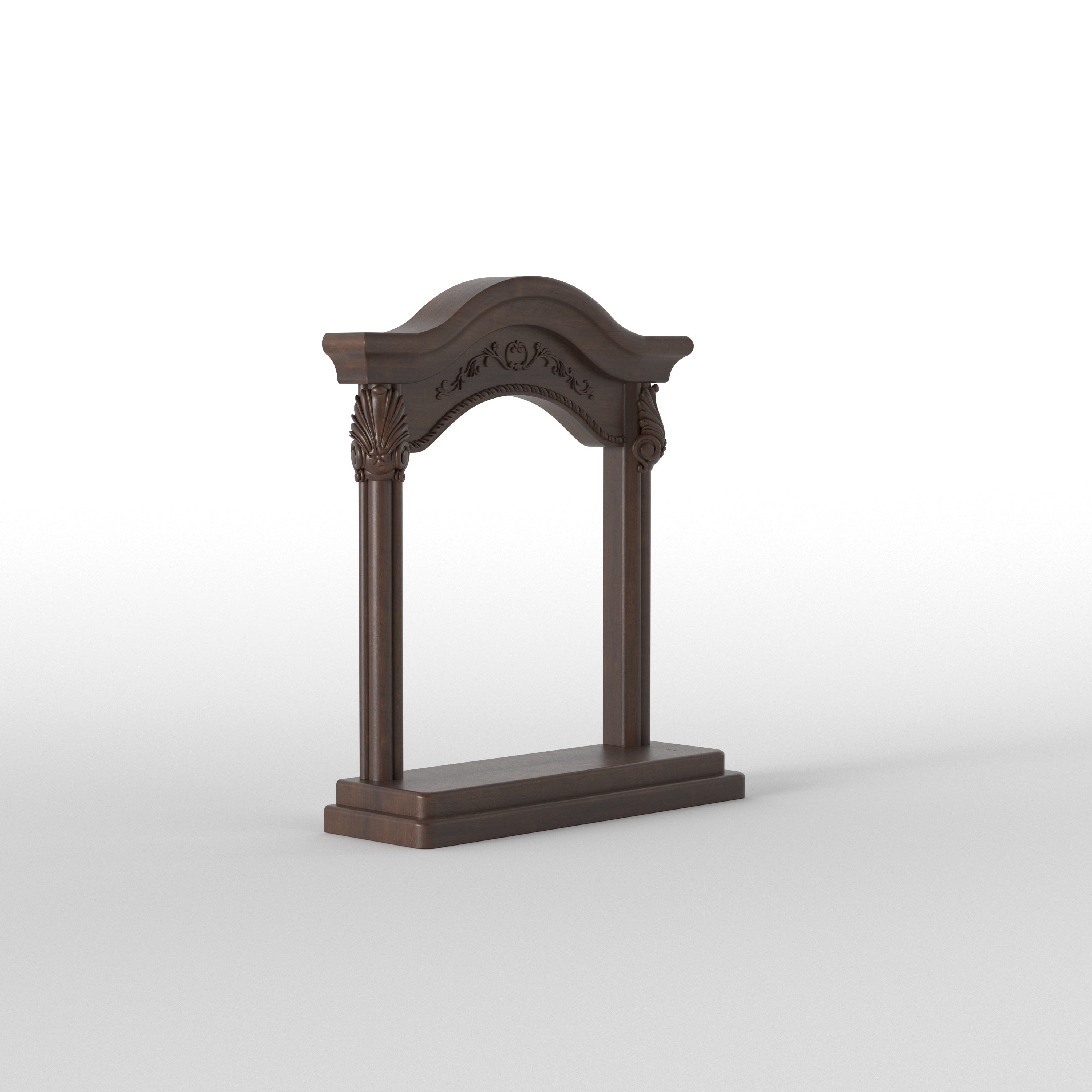 Elegant Wall Mounted Temple Shelf with Decorative Arch Temple