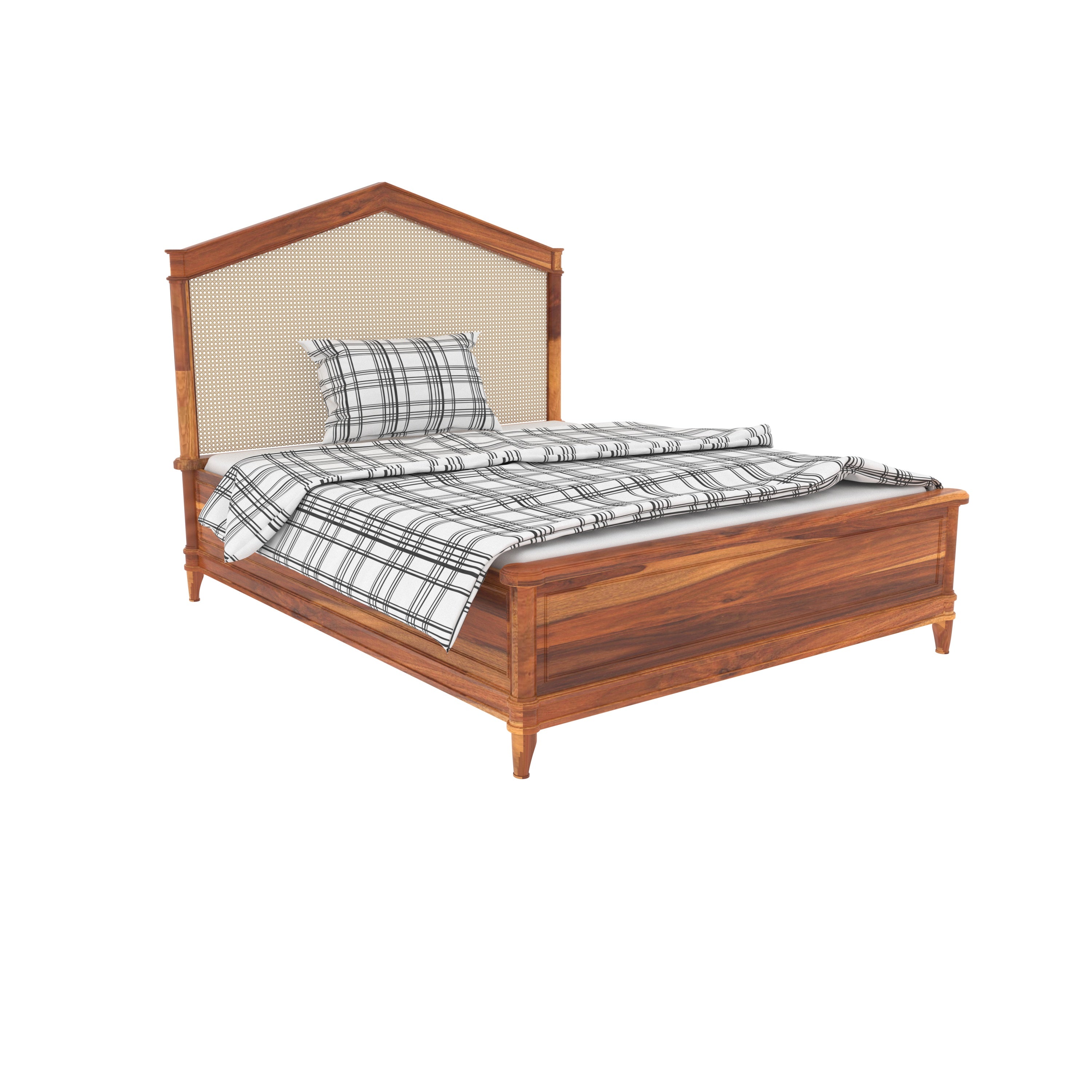 Unique Retro Times Simple Handmade Wooden Bed with Bedroom Set Bedroom Furniture Sets