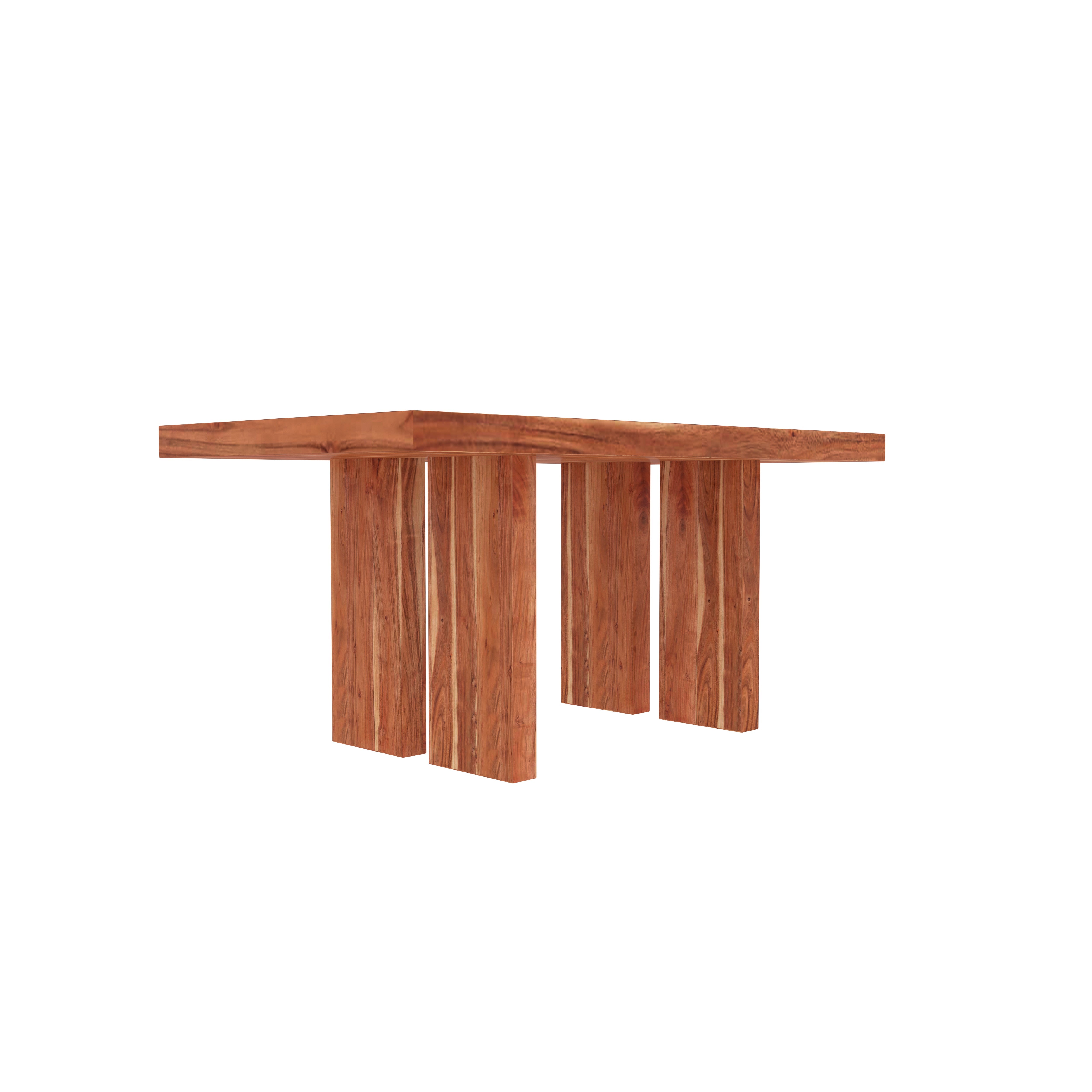 Solid Wood 4-Seater Dining Table Set – Elegant High-Back Chairs & Premium Finish Dining Set