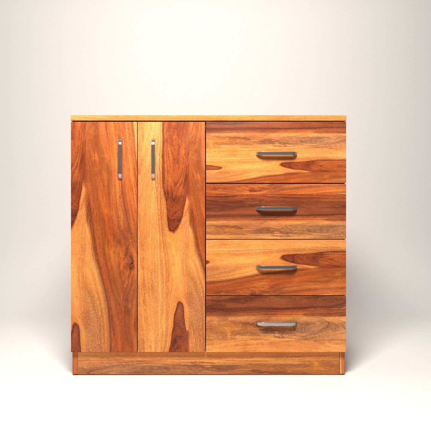 Classic Multiple Storage Wooden 4 Drawers and 1 Cabinet Cupboard