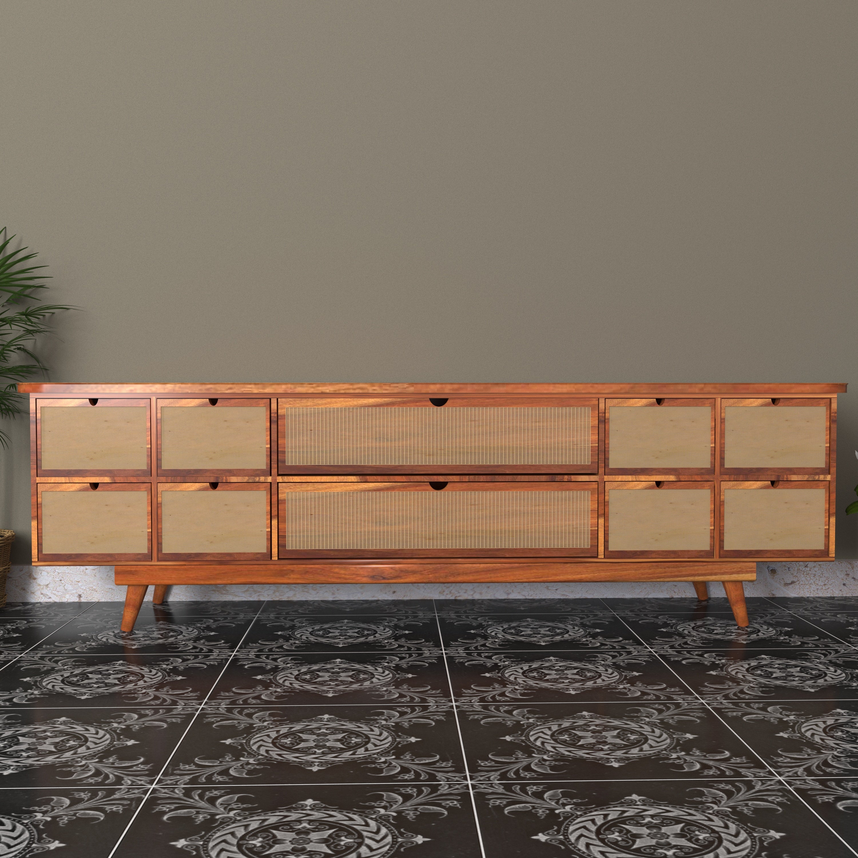 Denver Deluxe Style Handmade Vintage Finish Wooden TV Stand for Home Tv stand
