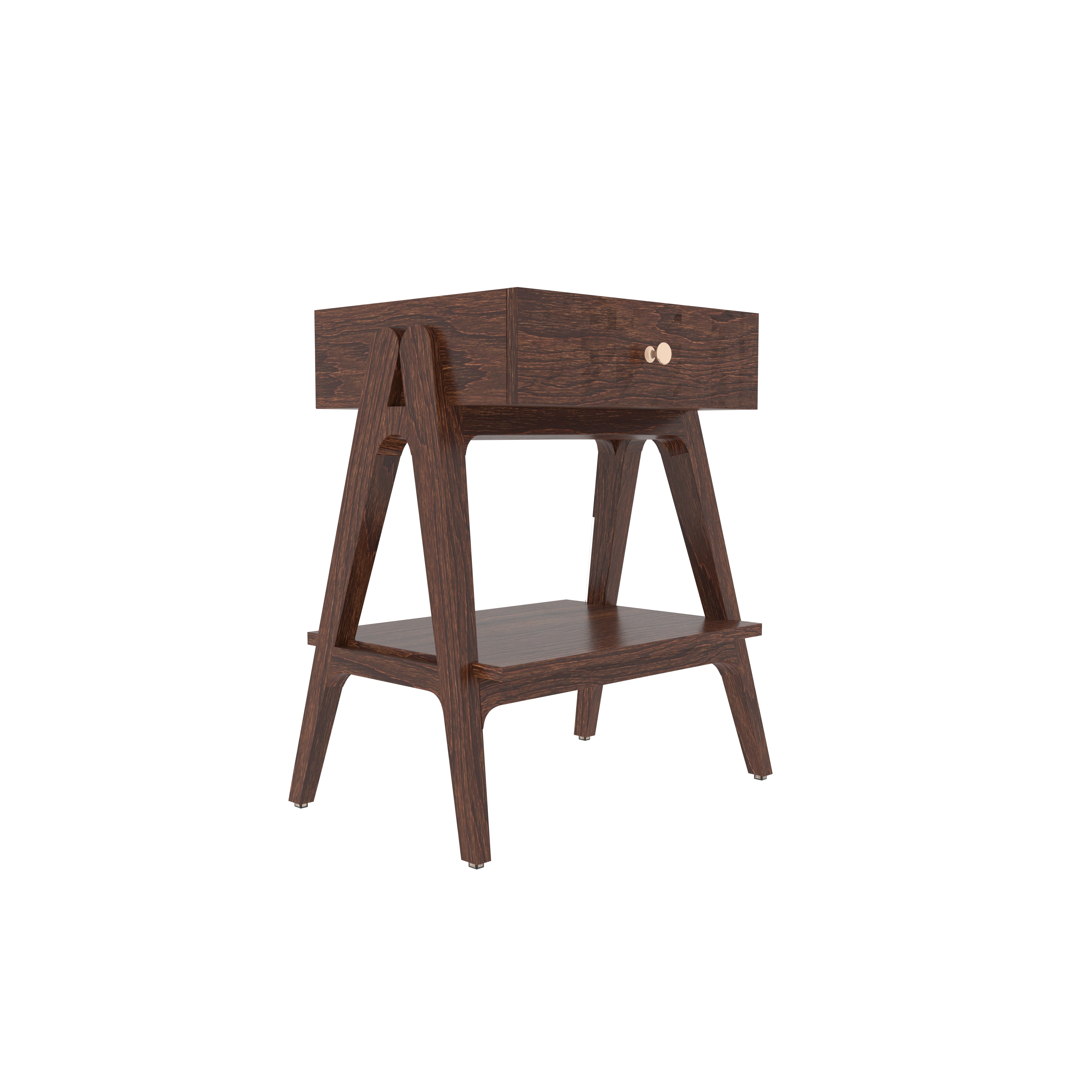 Modern Engineered Wood Nightstand with Drawer Bedside