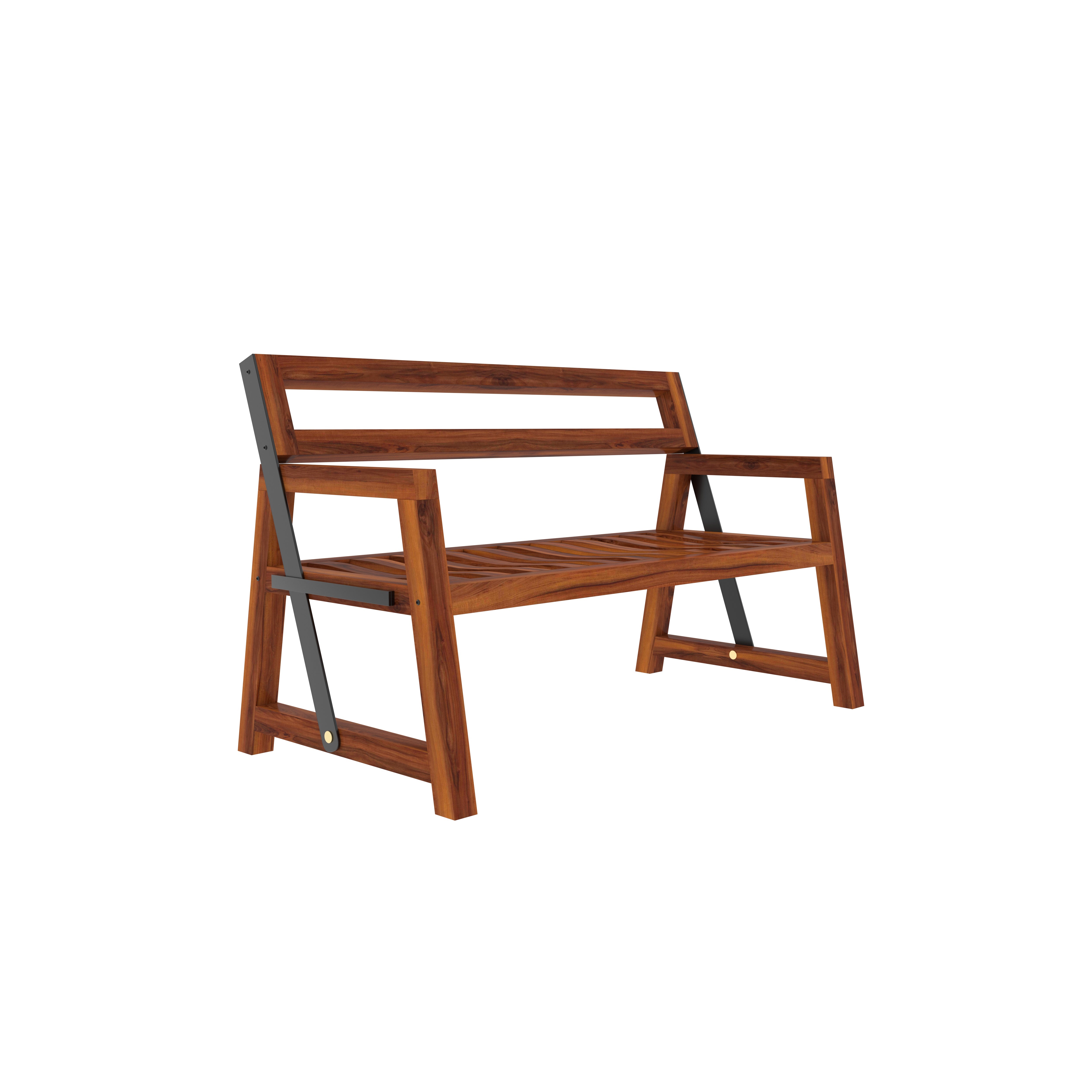 Reversible Back Wooden Garden Bench Bench