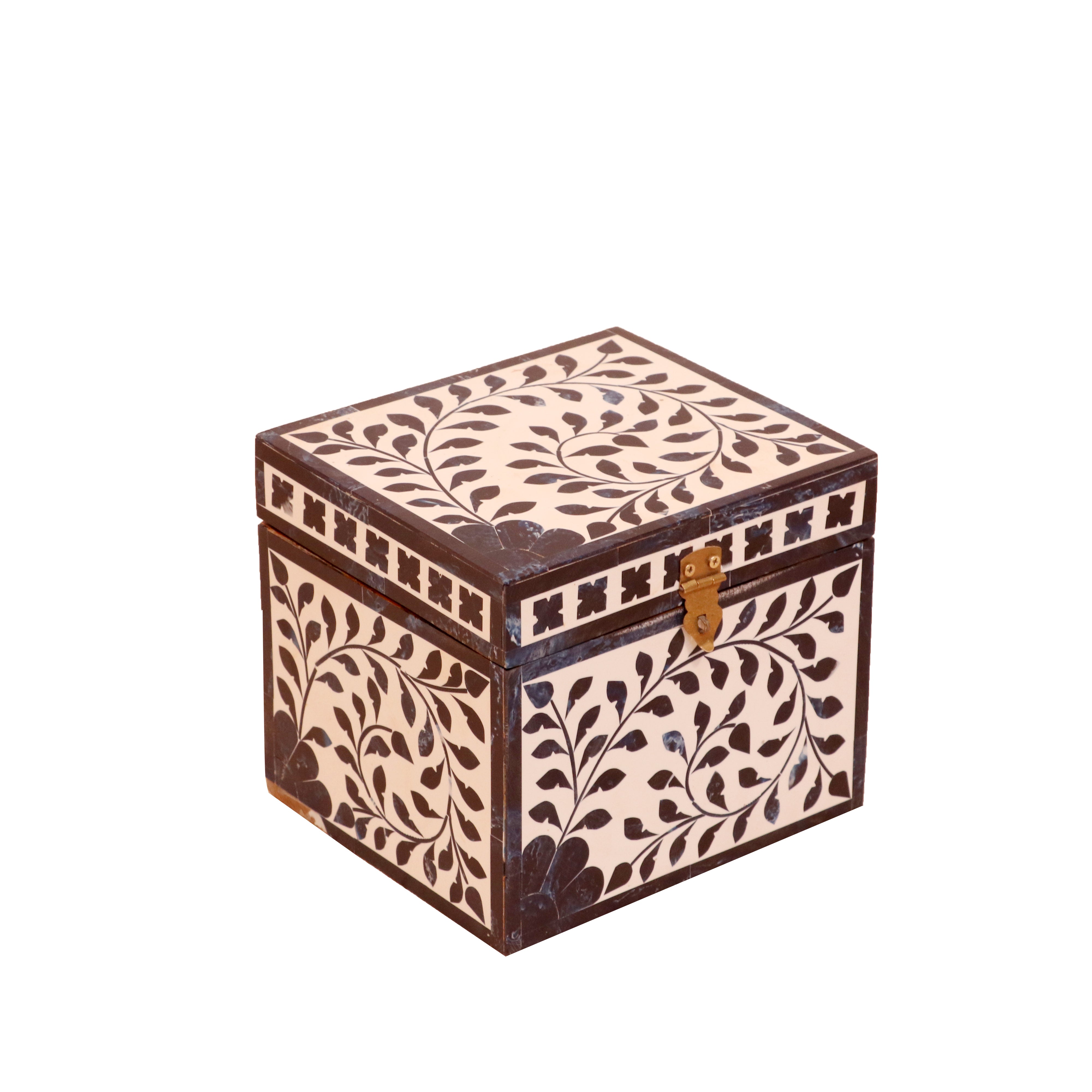 Navy Blue Style Inlay Designed Wooden Box for Jewelry Wooden Box