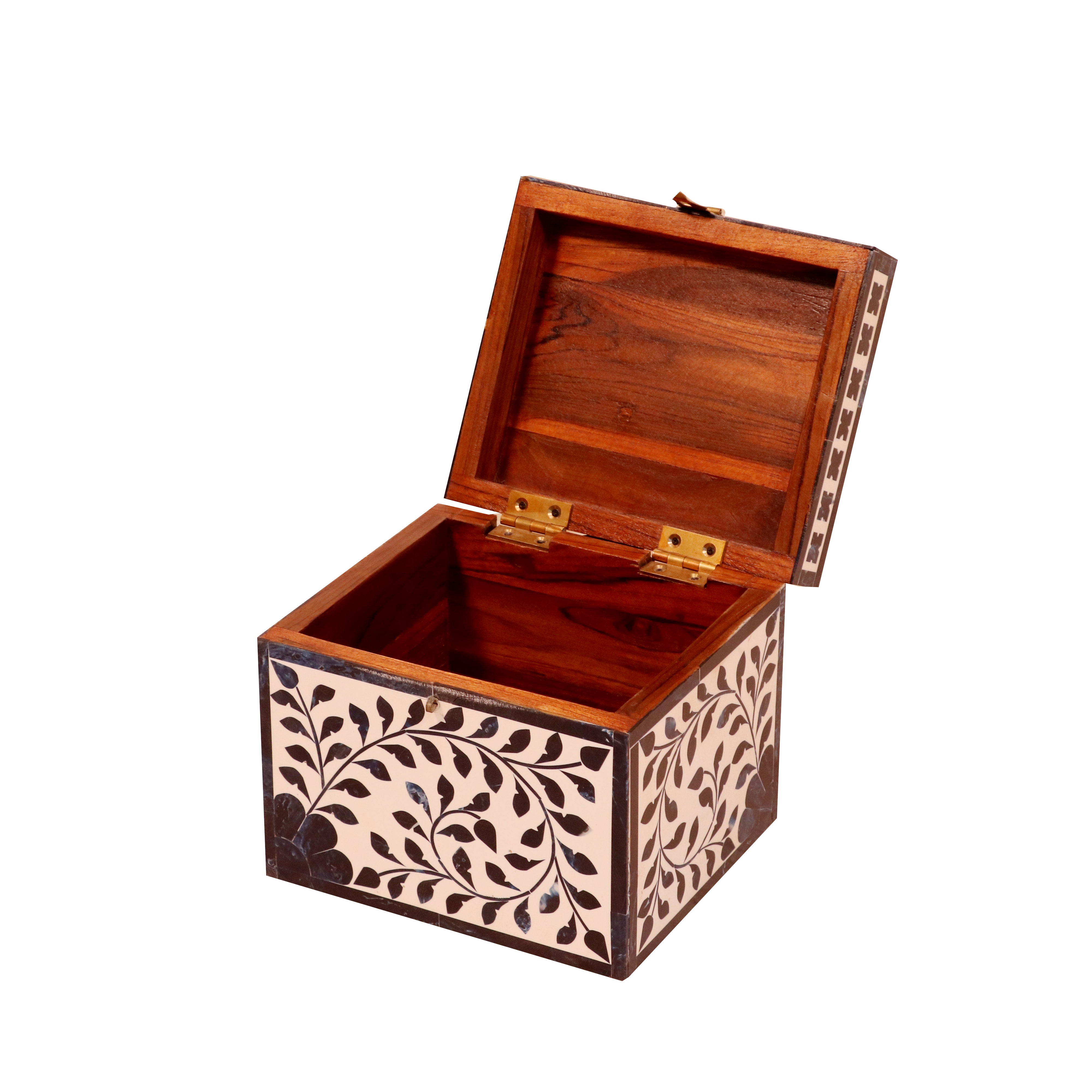 Navy Blue Style Inlay Designed Wooden Box for Jewelry Wooden Box