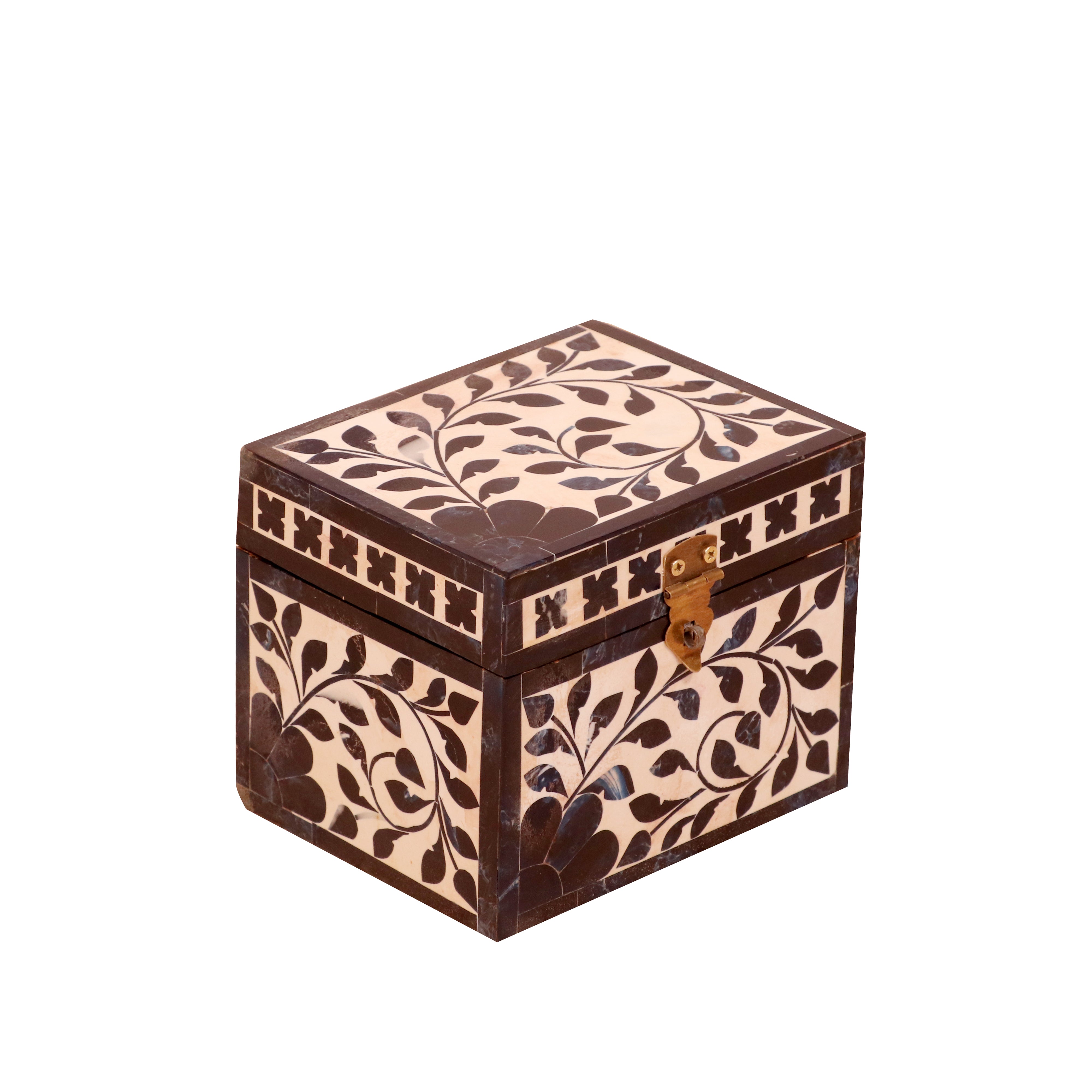Navy Blue Style Inlay Designed Wooden Box for Jewelry Wooden Box