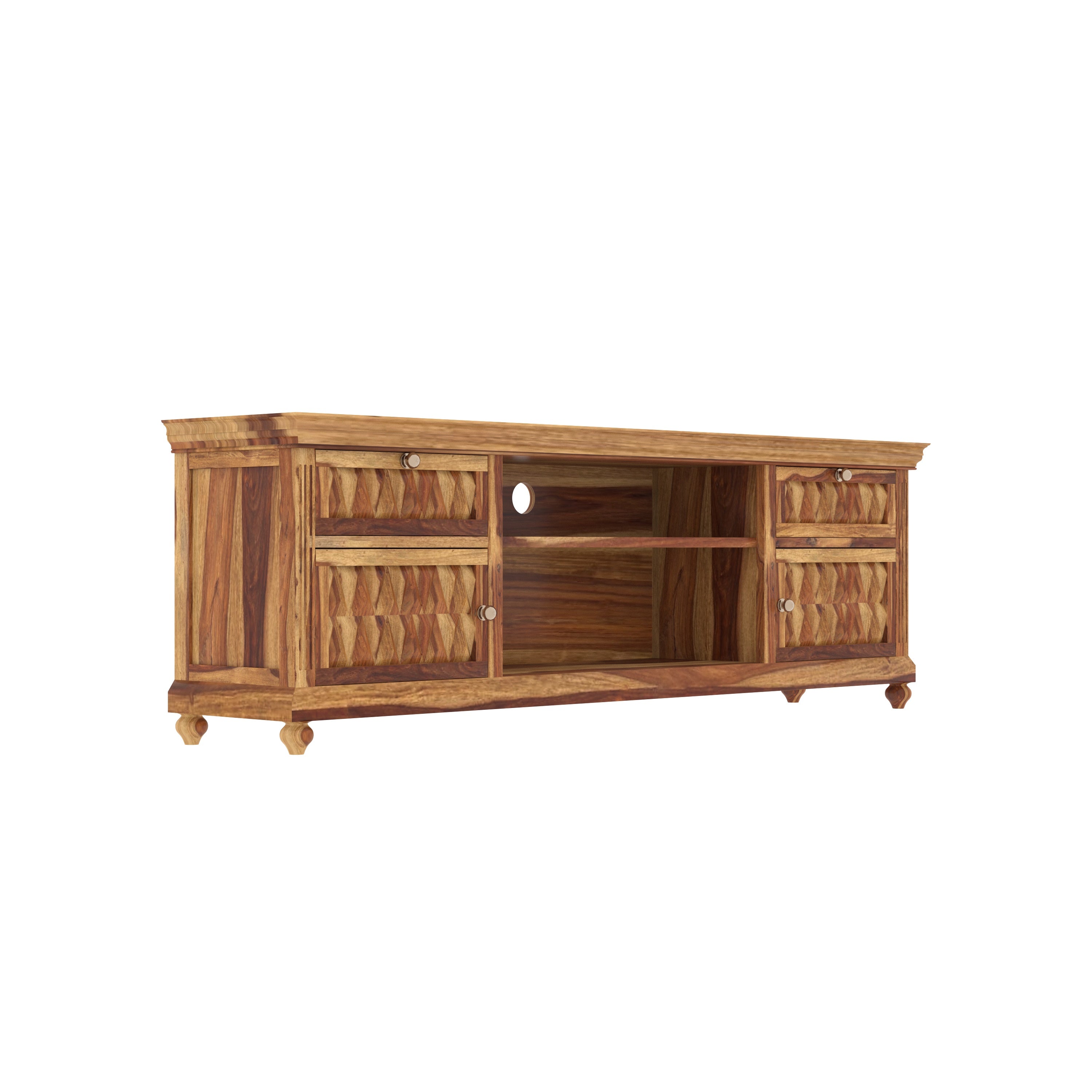 Unique Multi-Storage Wooden Handmade Long Cabinet Tv stand
