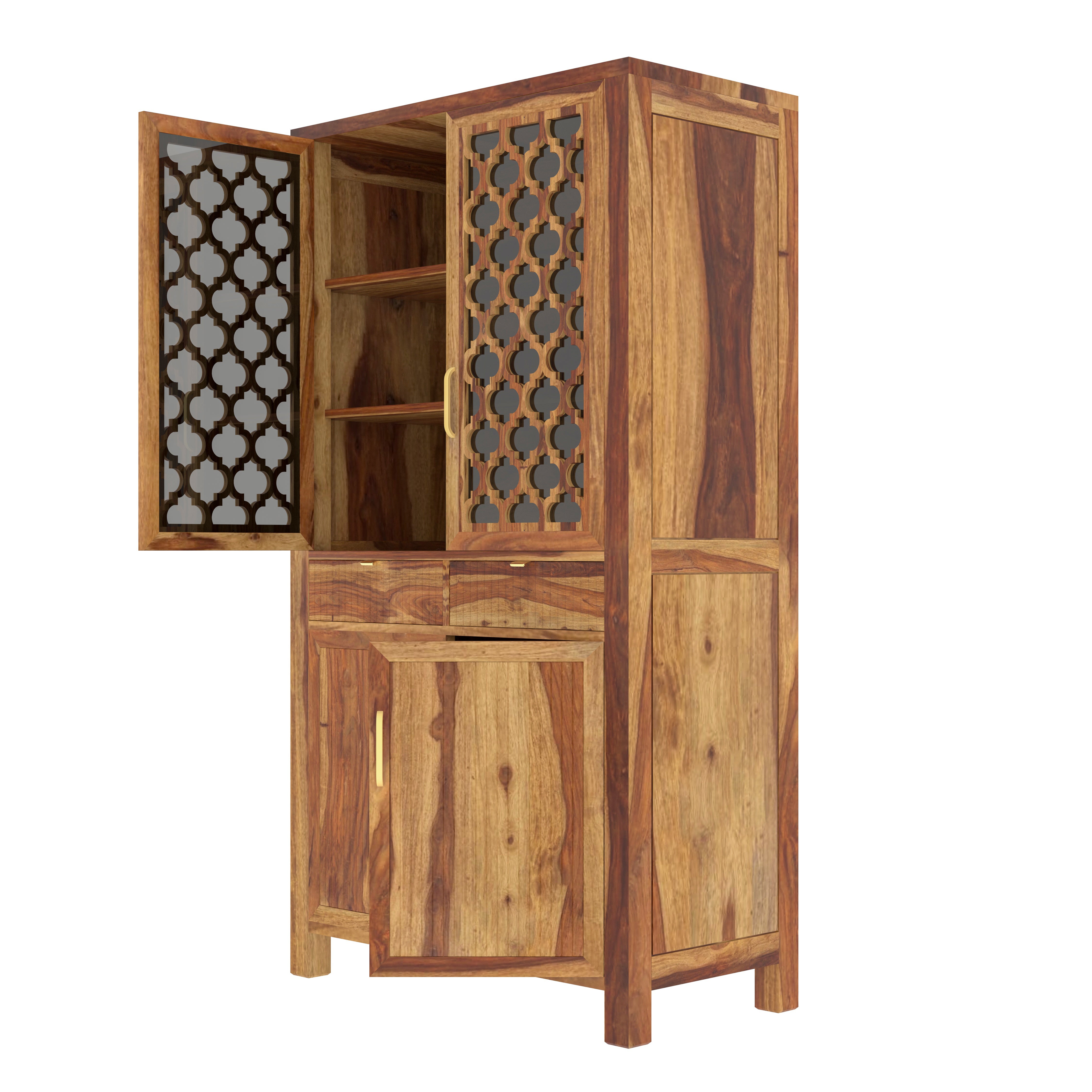 Asian Heritage Finished Wooden Handmade Wardrobe Wardrobe