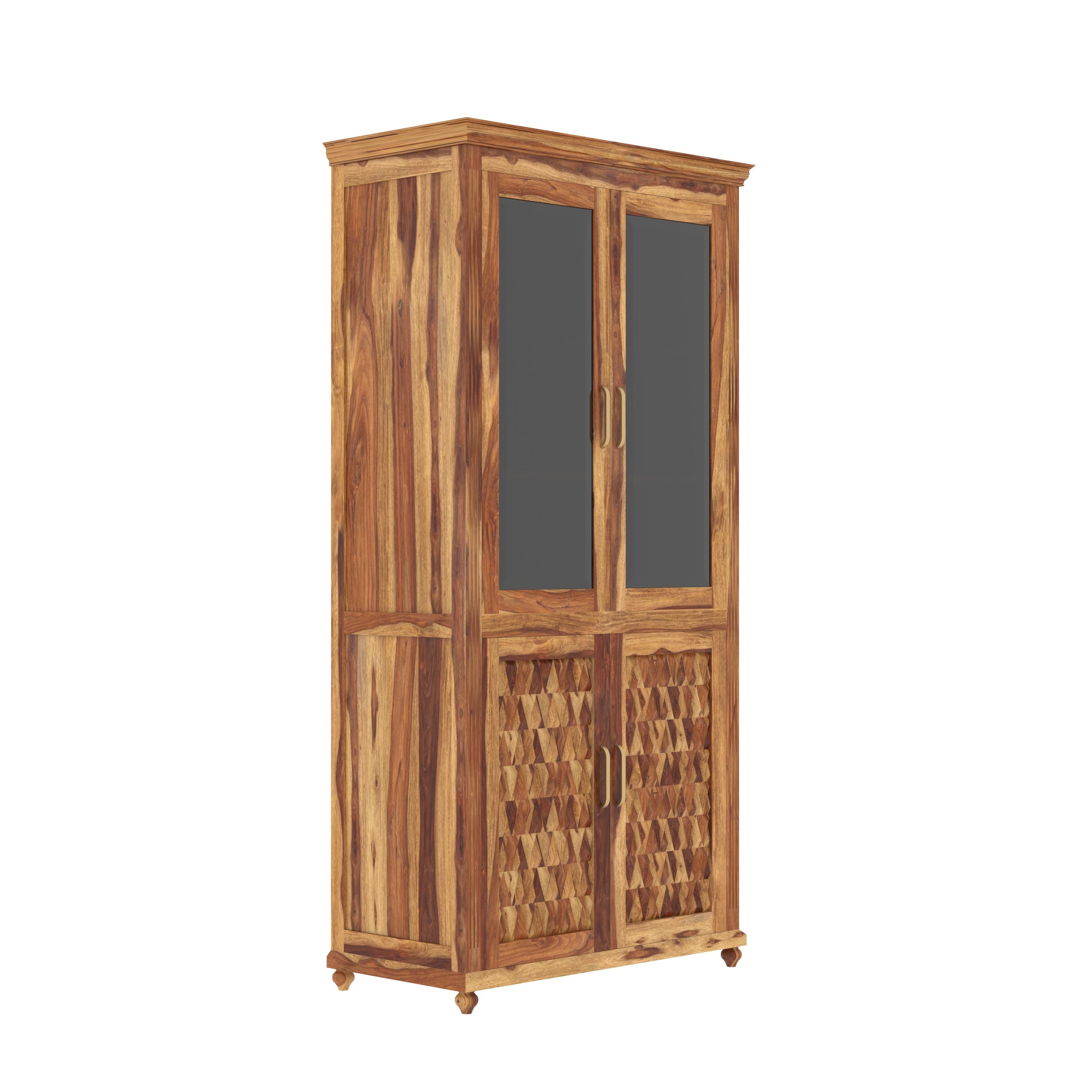 Southern Sheesham Finished Multi-Storage Wooden Handmade Wardrobe Wardrobe