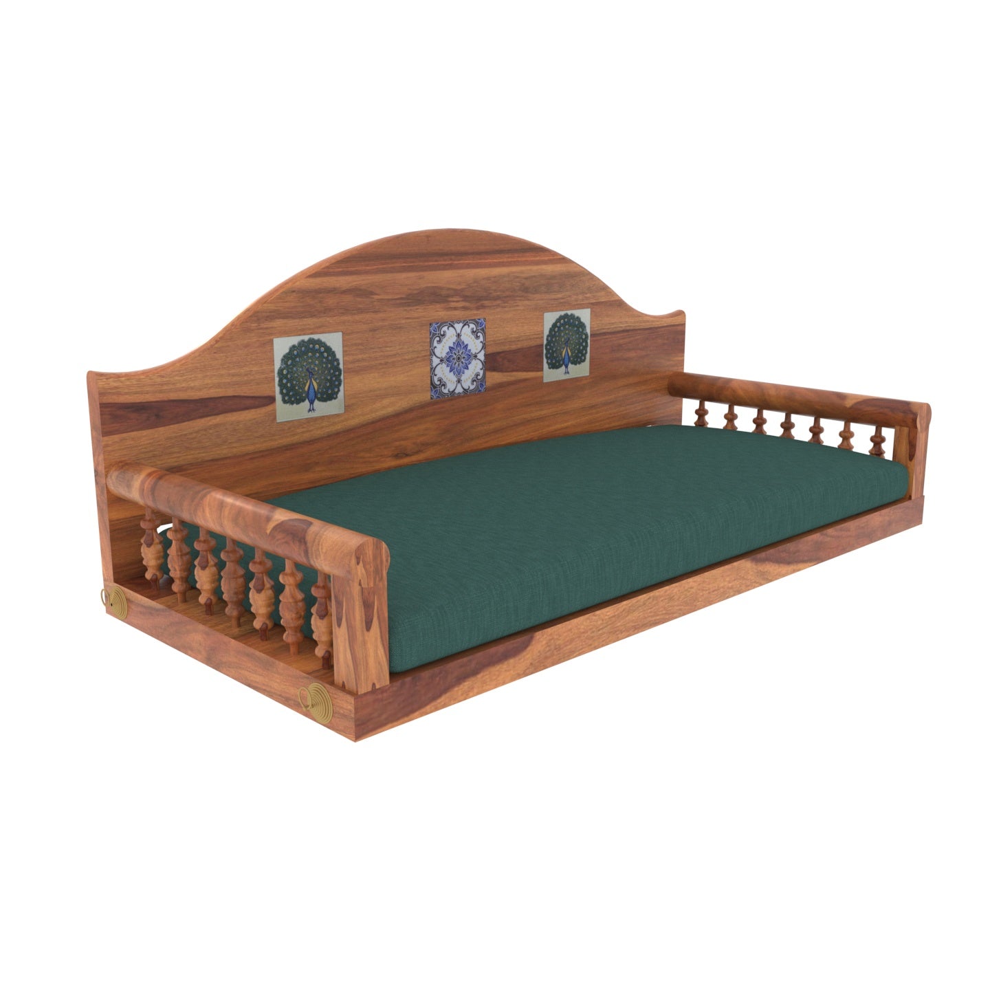 Traditional Antique Tiled Handmade Wooden Swing for Home Swing