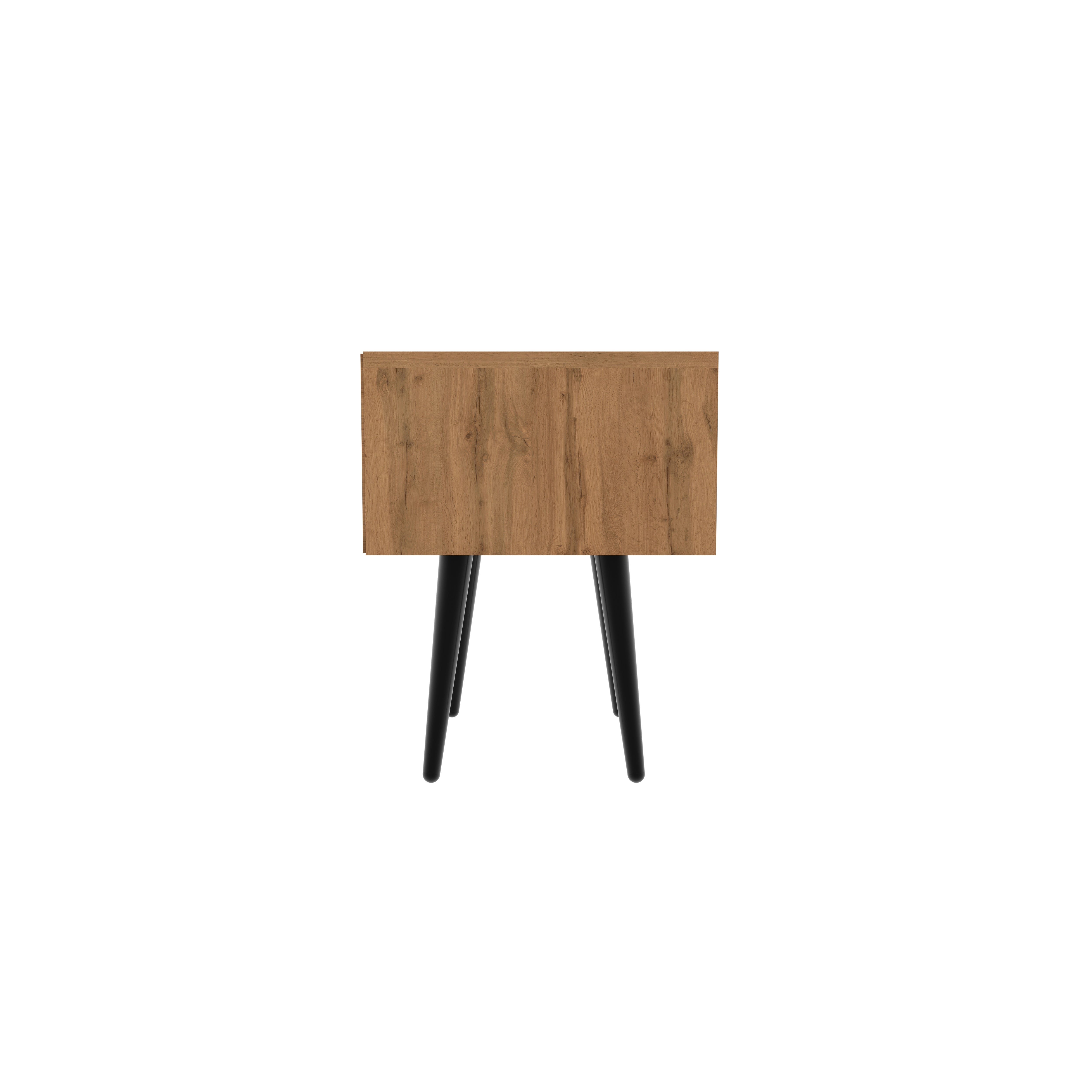 Modern Single Drawer Bedside Table with Wood Finish Bedside