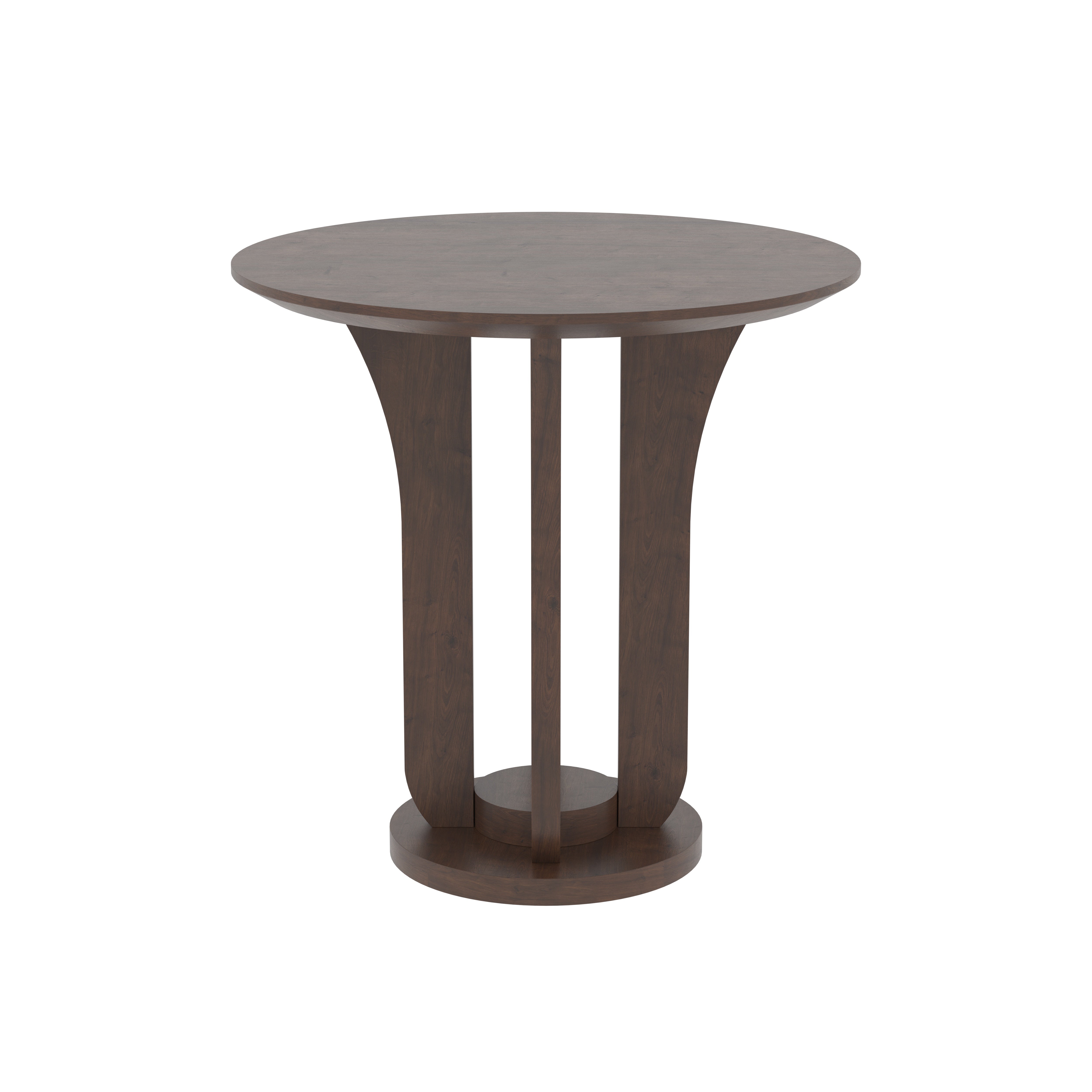 Round Side Table with Curved Pillar Base End Table