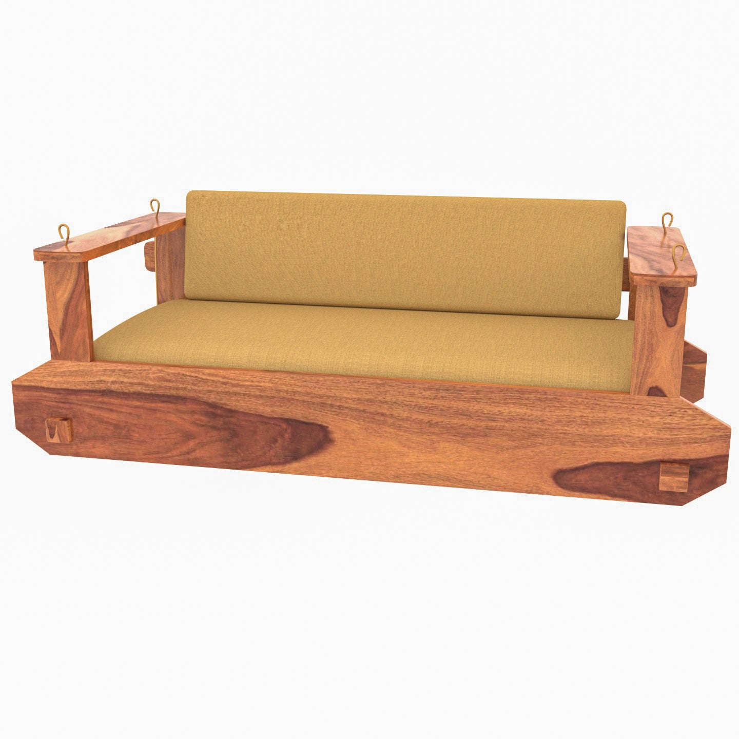 Majestic Montage Style Handmade Soft Upholstery Wooden Swing for Home Swing