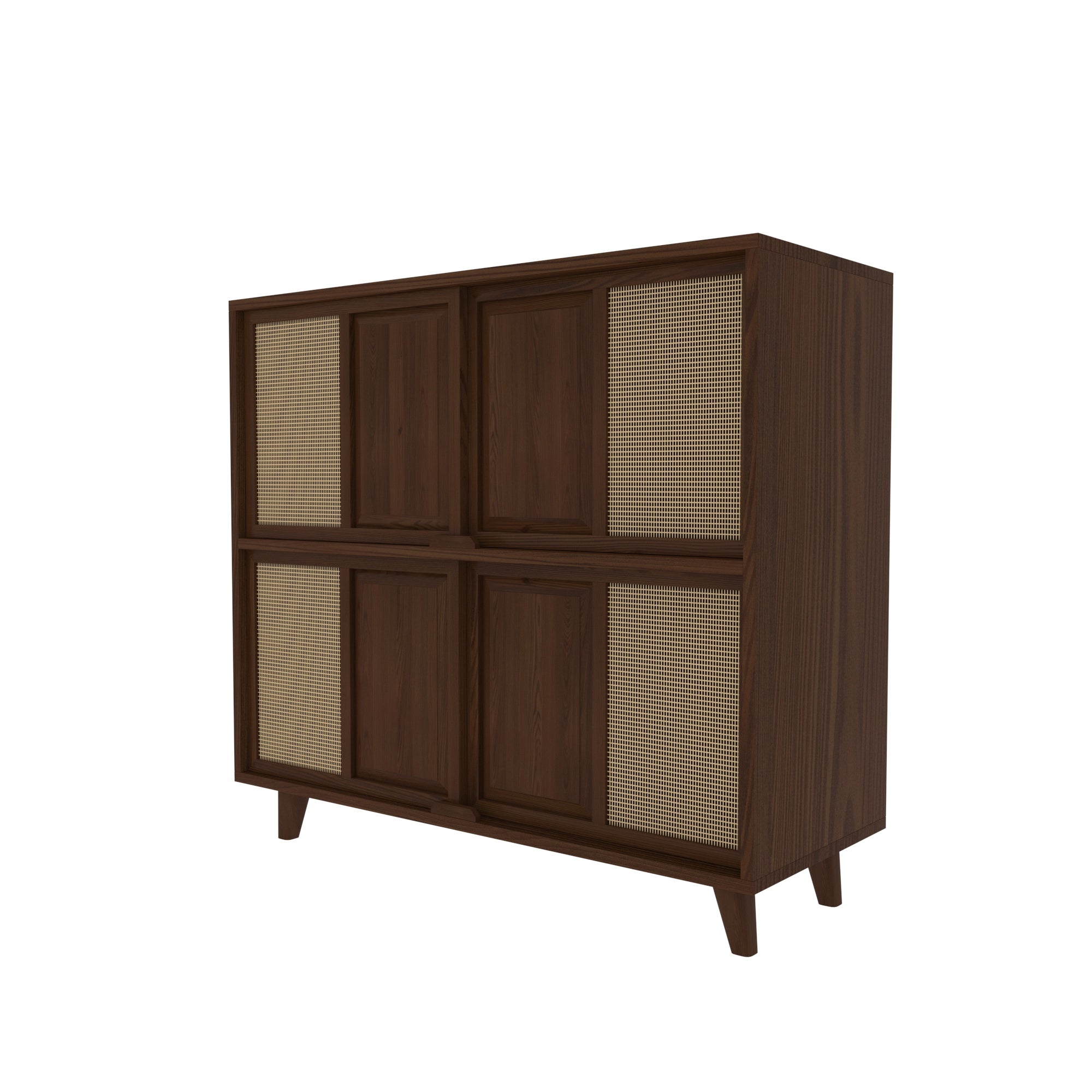 Anique Dark Touch Finished Wooden Multistorage Cupboard Cupboard