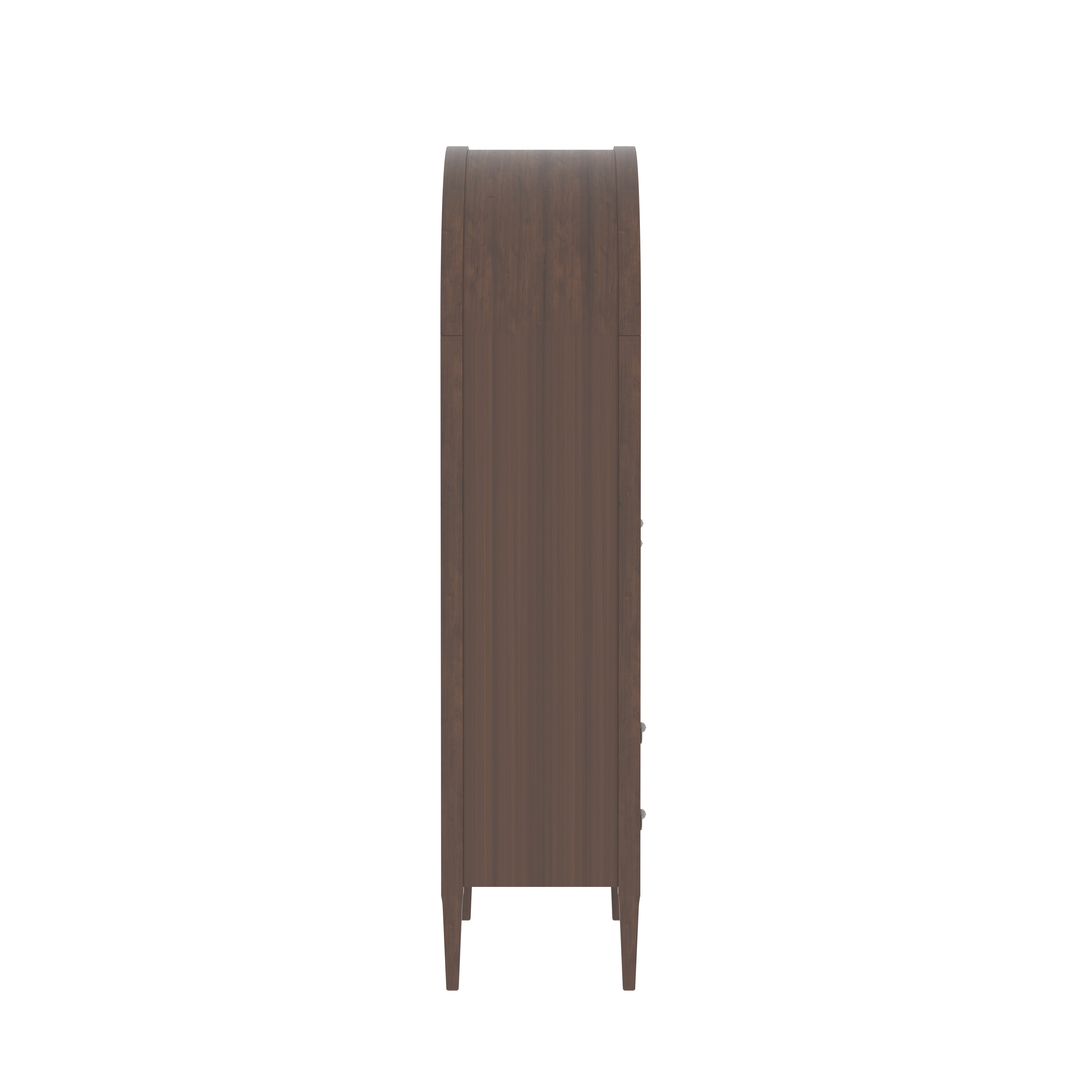 Arvello Arco European Luxury Wardrobe with Arched Display Niche, Woven Cane Doors, and Multi-Drawer Storage Wardrobe