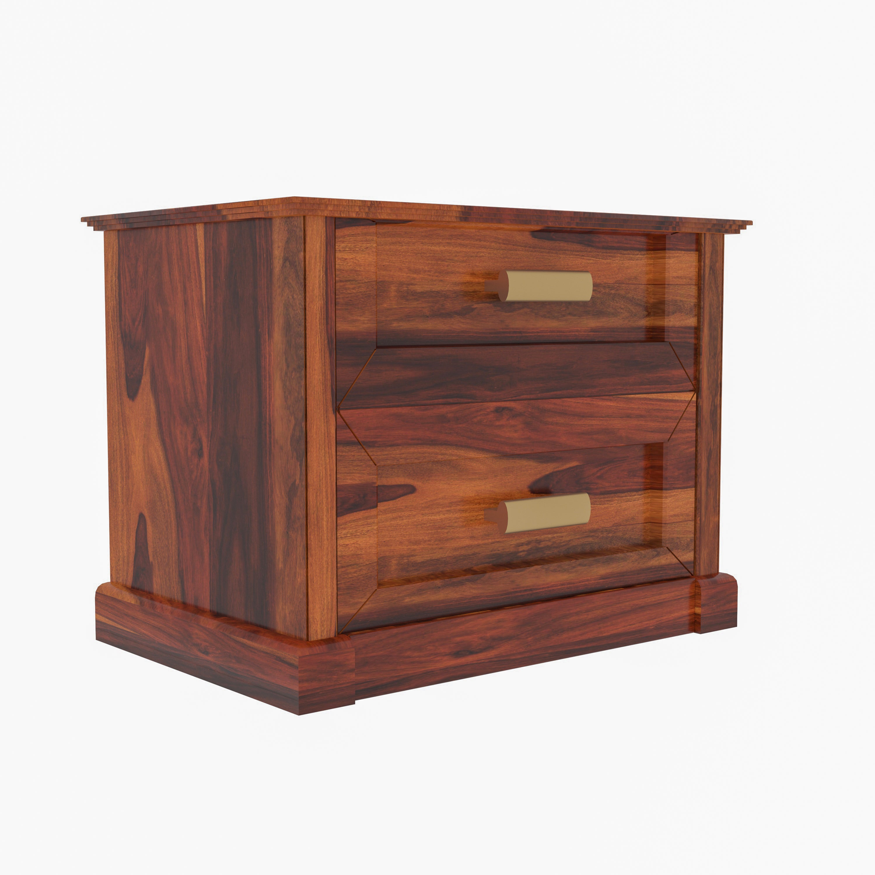 Shanghai Simple Handmade Double Drawer Wooden Bedside for Home Bedside
