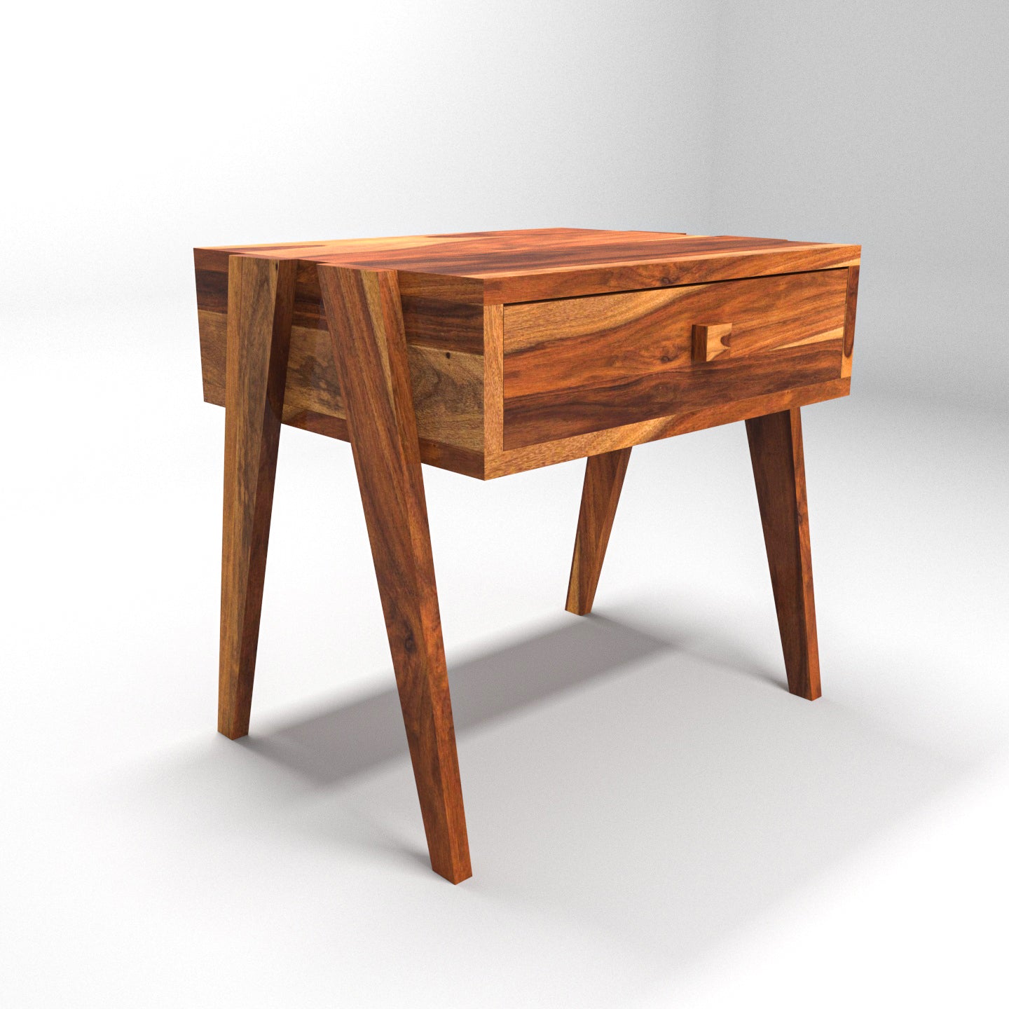 Stylish single drawer sheesham wood bedside Bedside