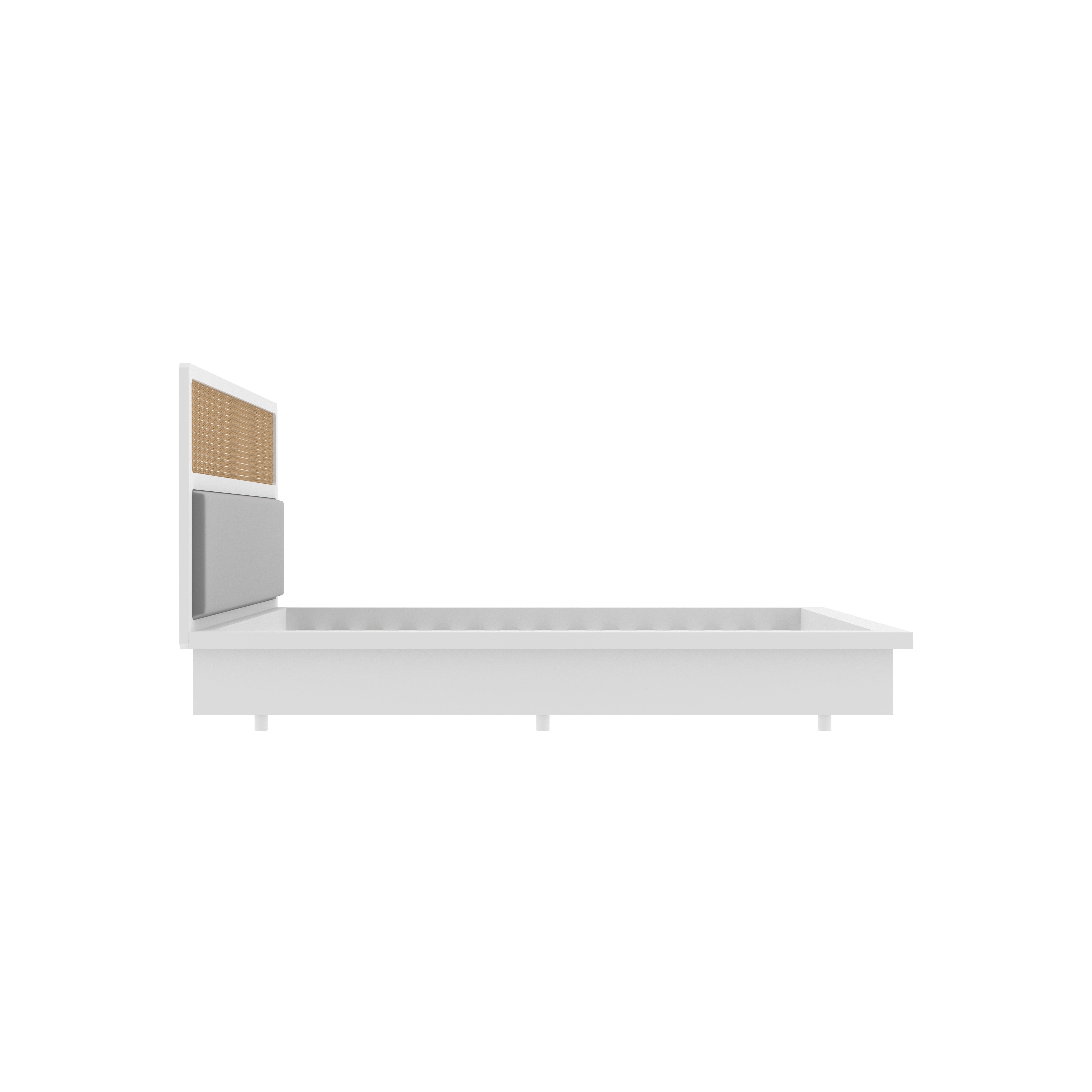 Paris Platform Bed with Cane Headboard Bed