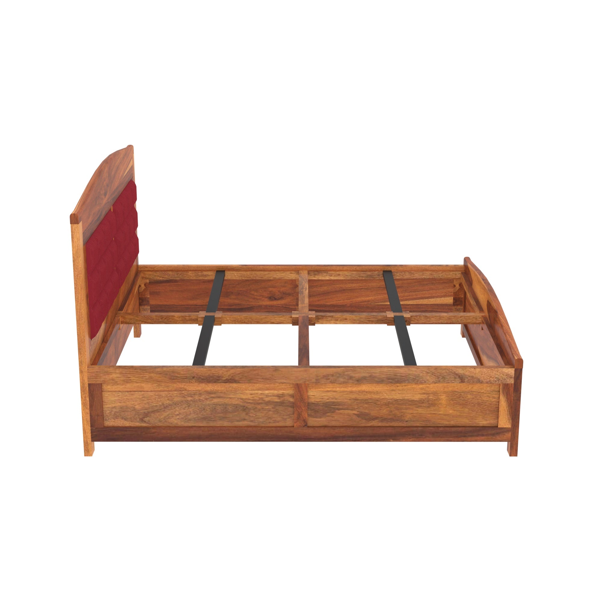 Wooden Classical Upholstered Bed (Sheesham Wood) Bed