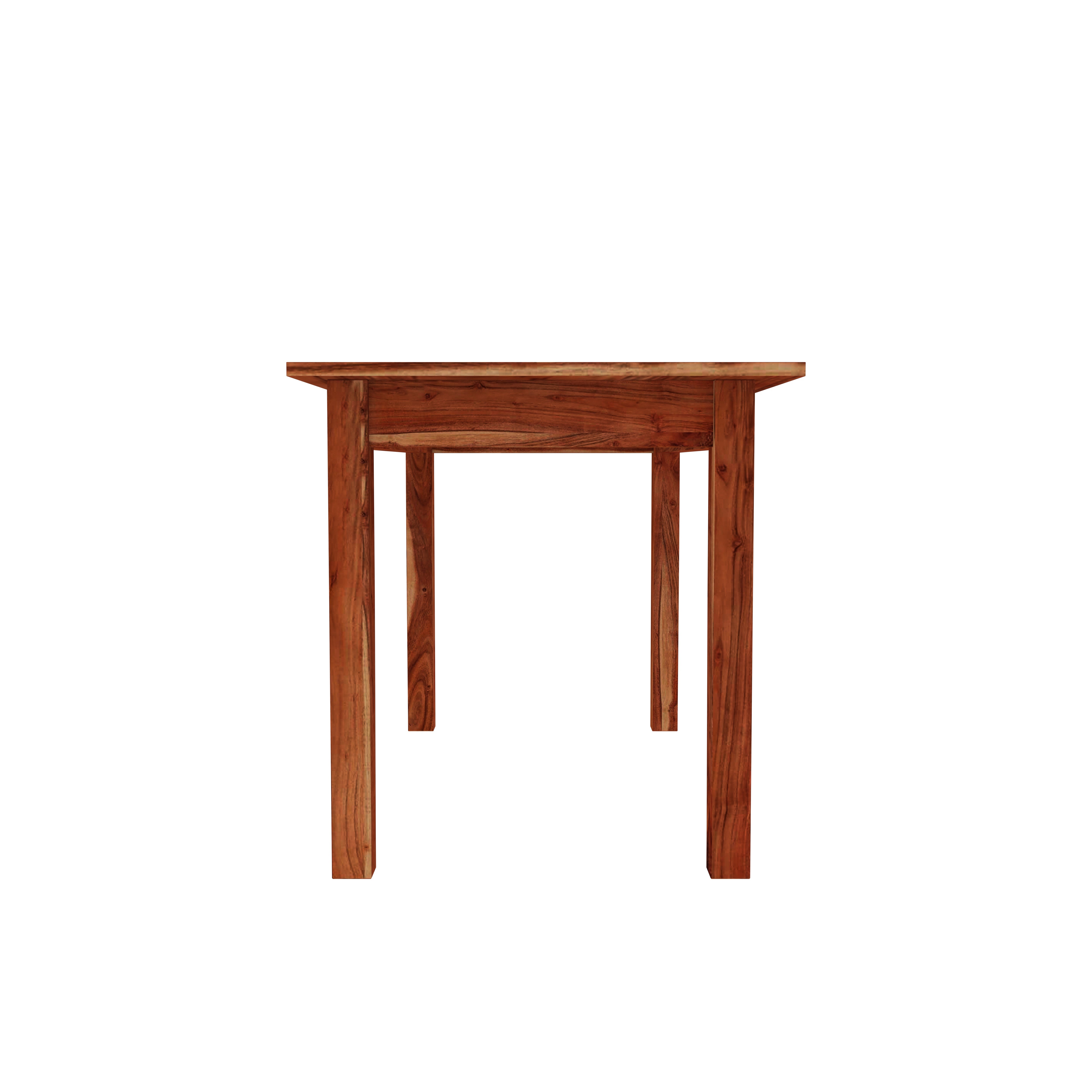 4-Seater Solid Wood Dining Table Set – Elegant Comfort with Vertical Backrest Chairs Dining Set