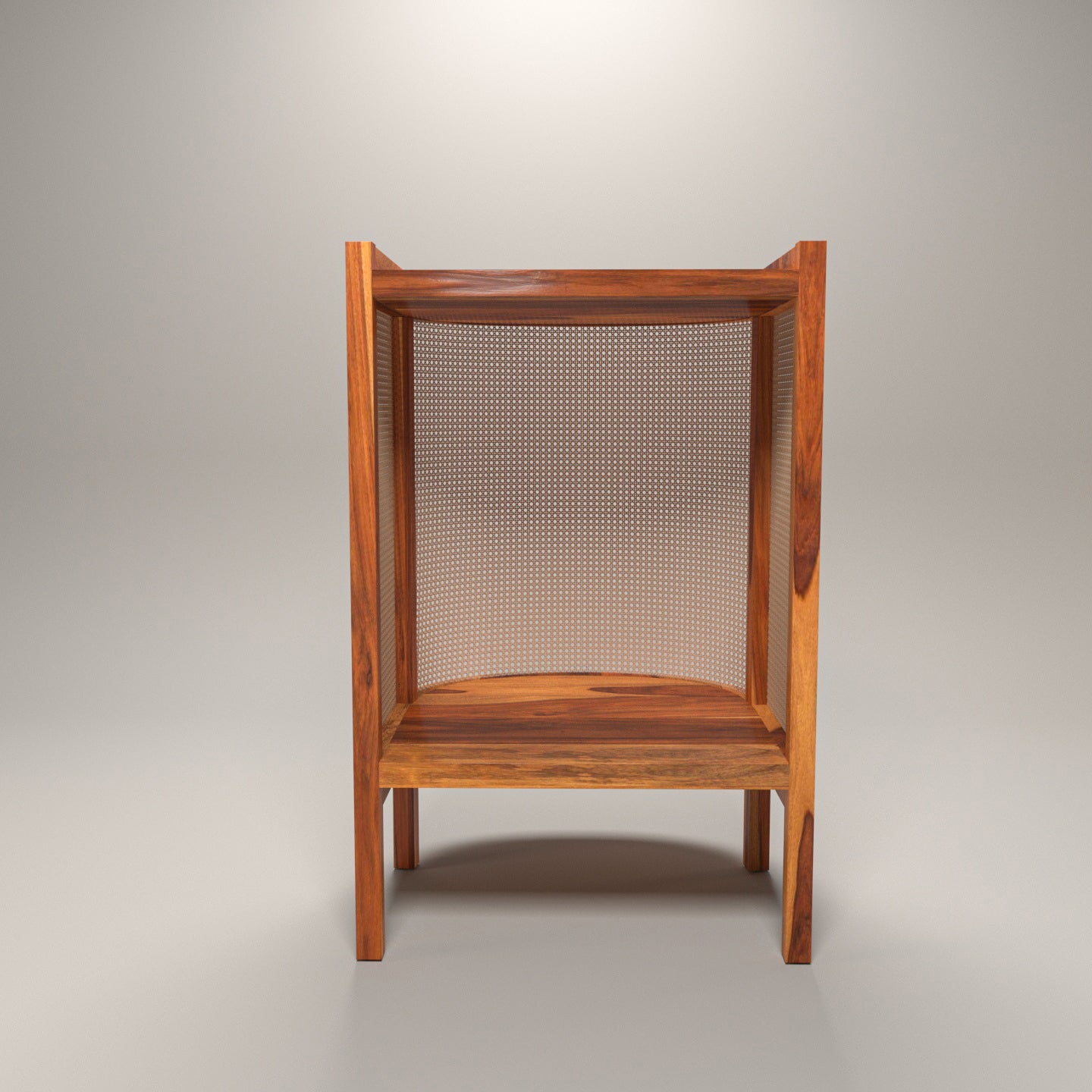 Authentic Cane Sheesham Wooden Handmade Side Table with Storage Bedside