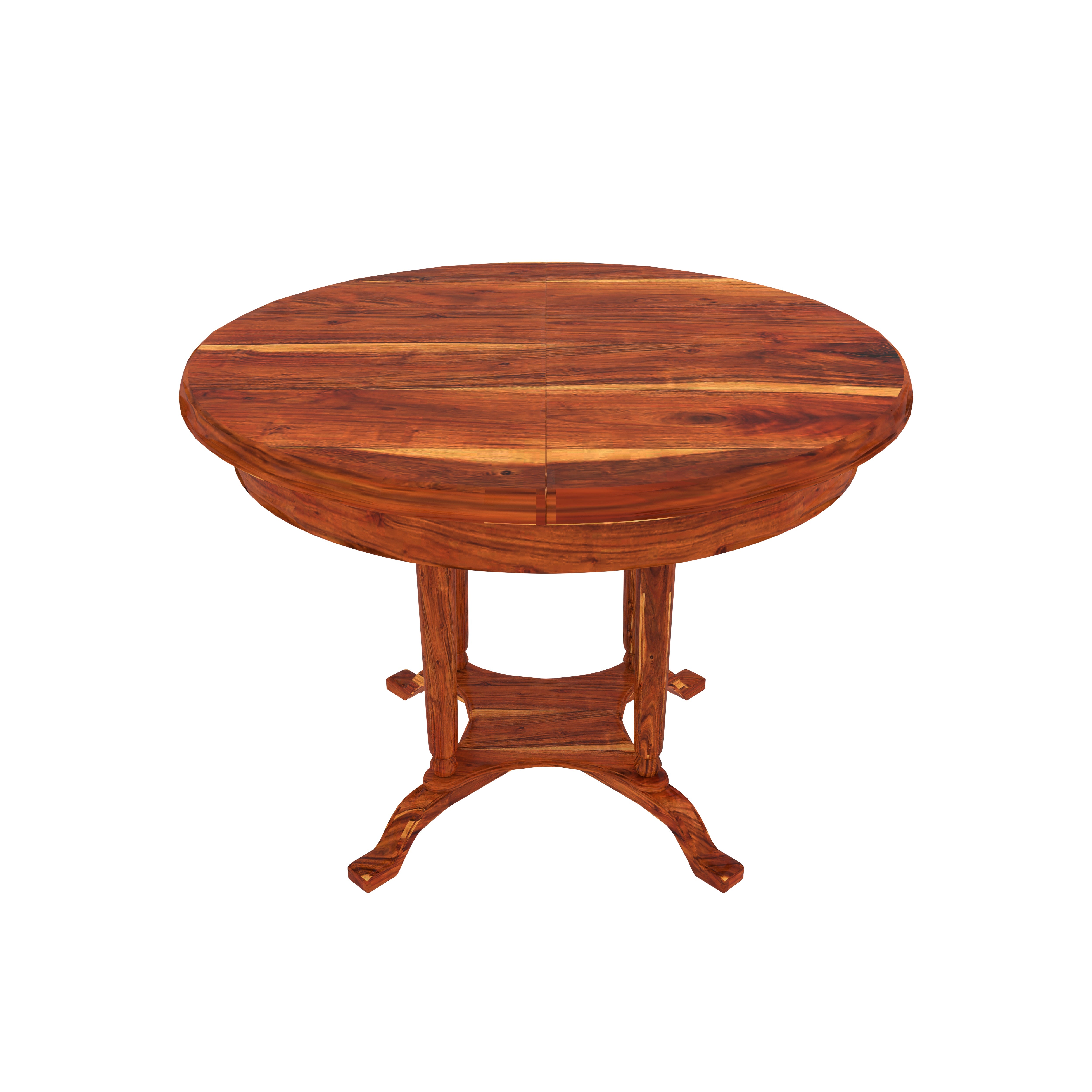 Elegant 4-Seater Wooden Dining Table Set – Natural Finish Dining Set