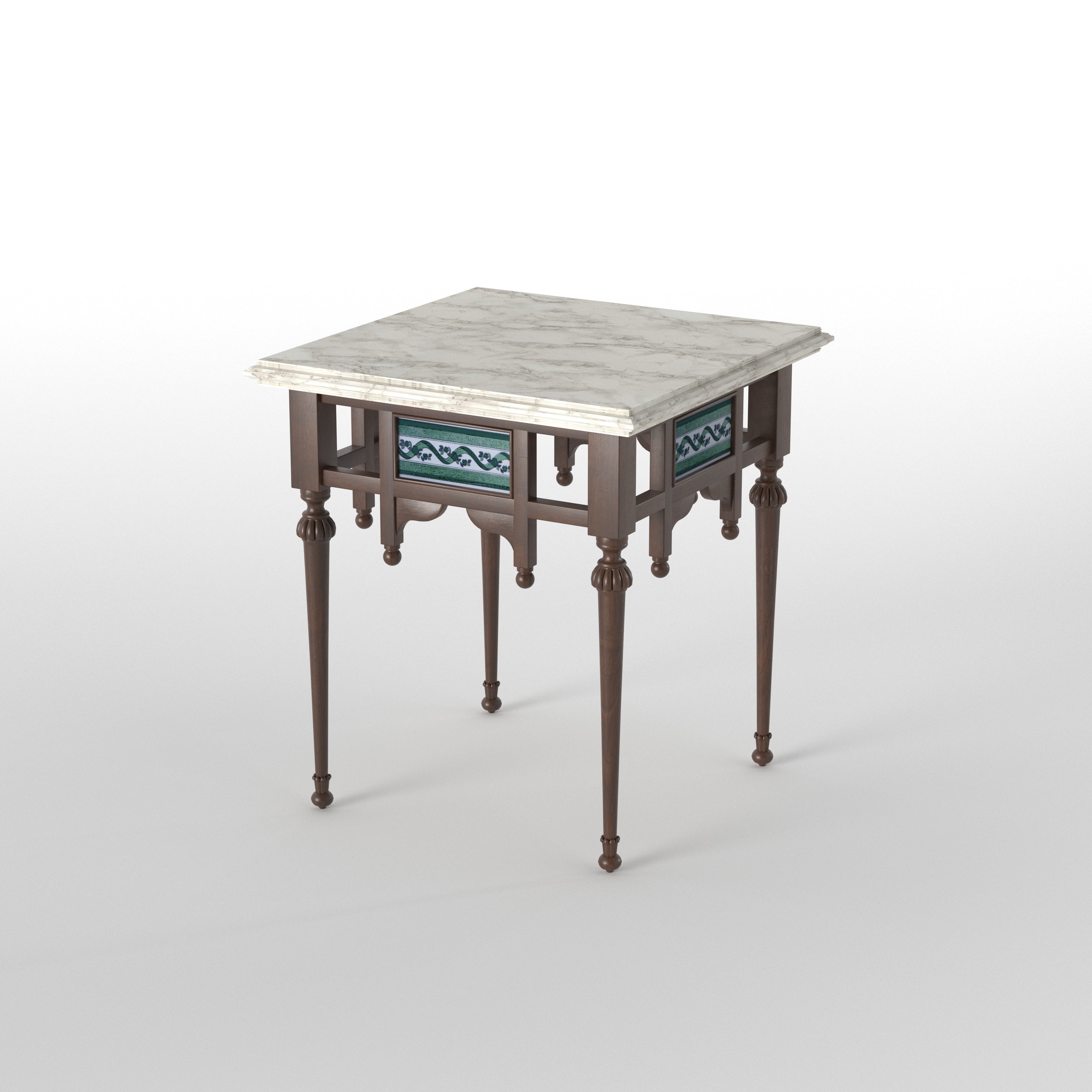 Luxury Accent Table with Decorative Panel Detailing End Table