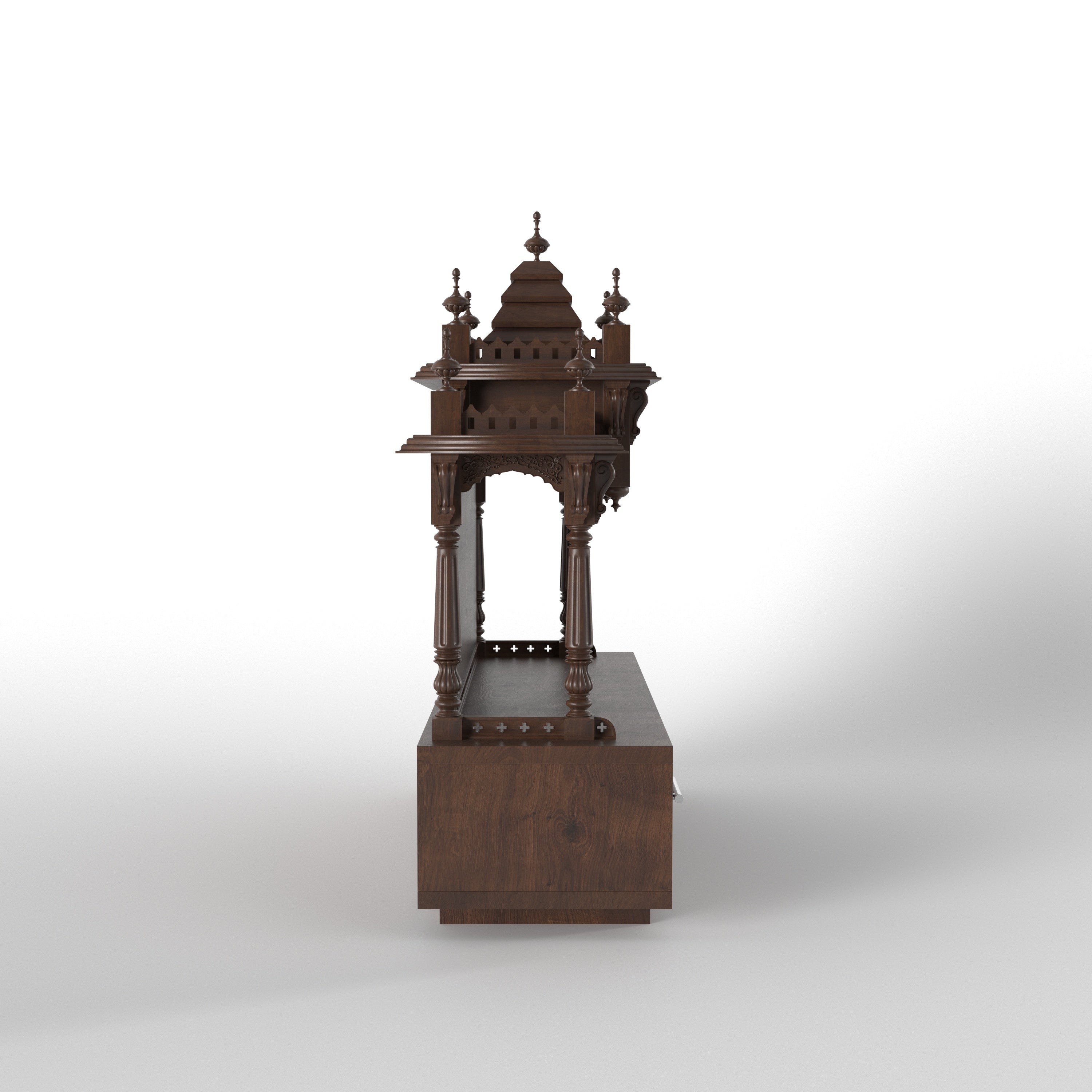 Grand Traditional Temple Mandir Unit with Storage Drawers Temple