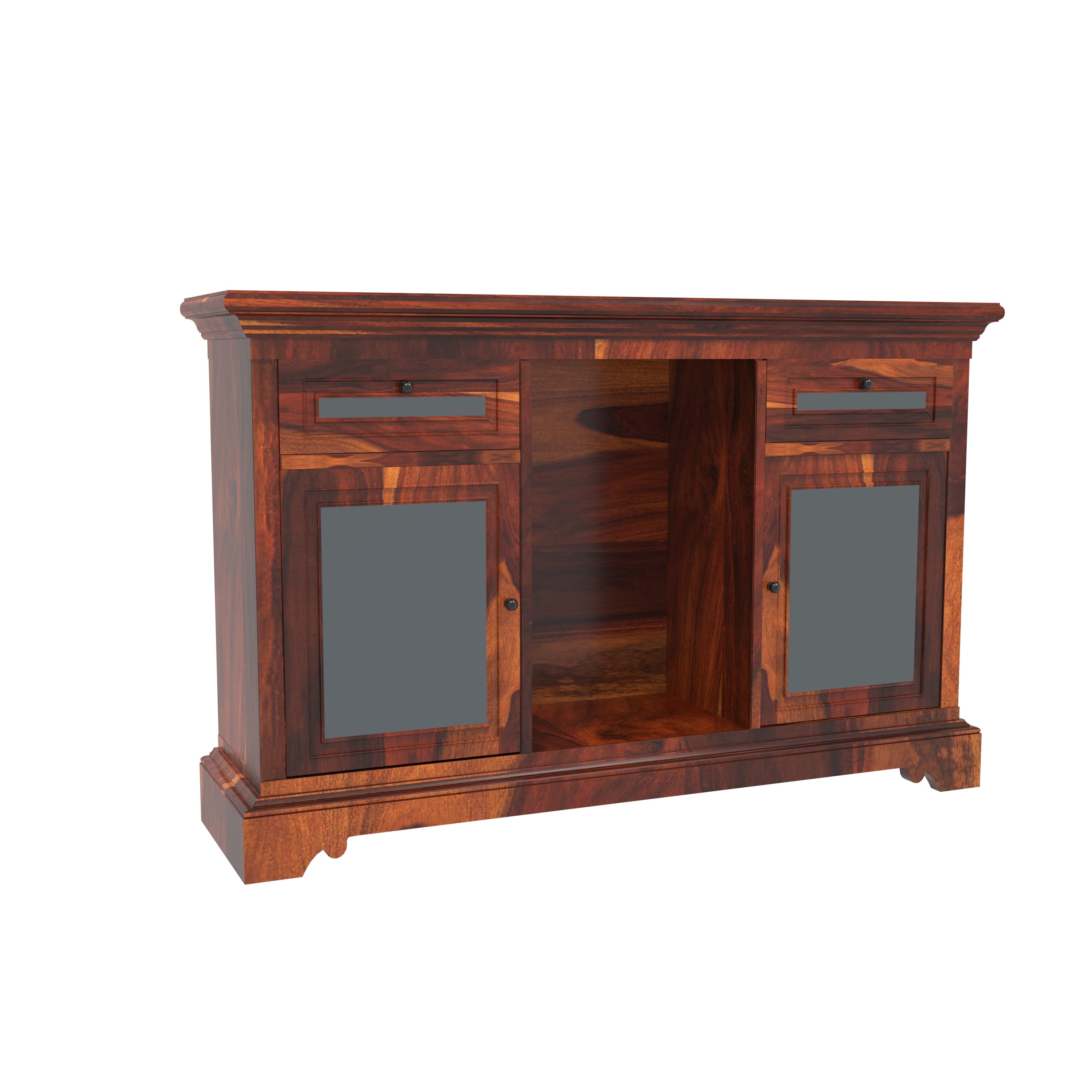 Southern Dark Sheesham Handmade Classic Wooden Sideboard for Home Cupboard