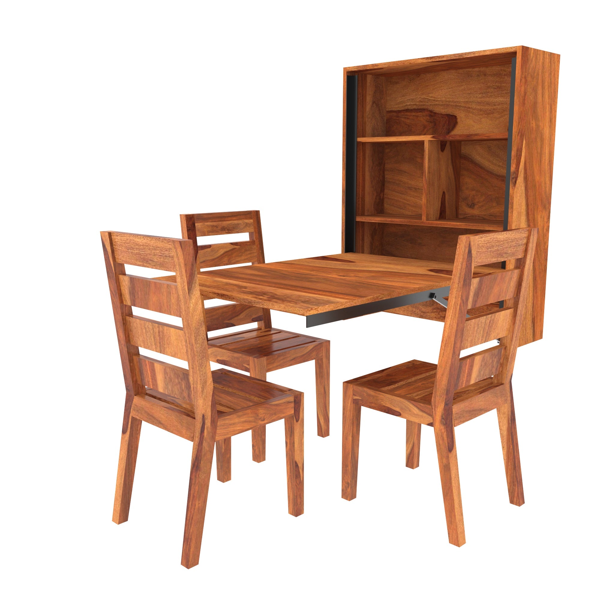 Vintage Modern Homes Style Handmade Wooden Dining Set and Rack Dining Set