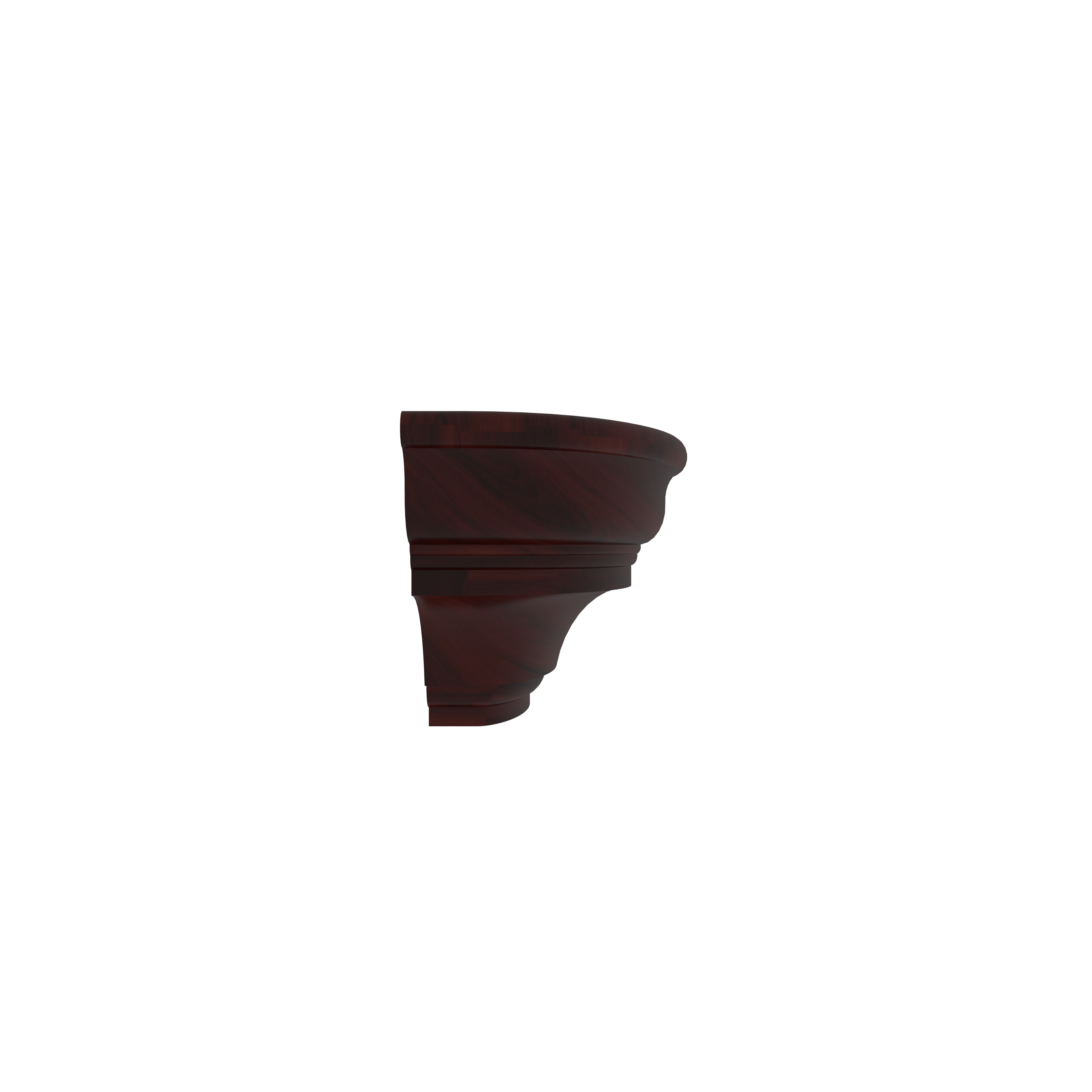 Half-Moon Wall Mounted Wooden Shelf – Layered Edge Design Wall Rack