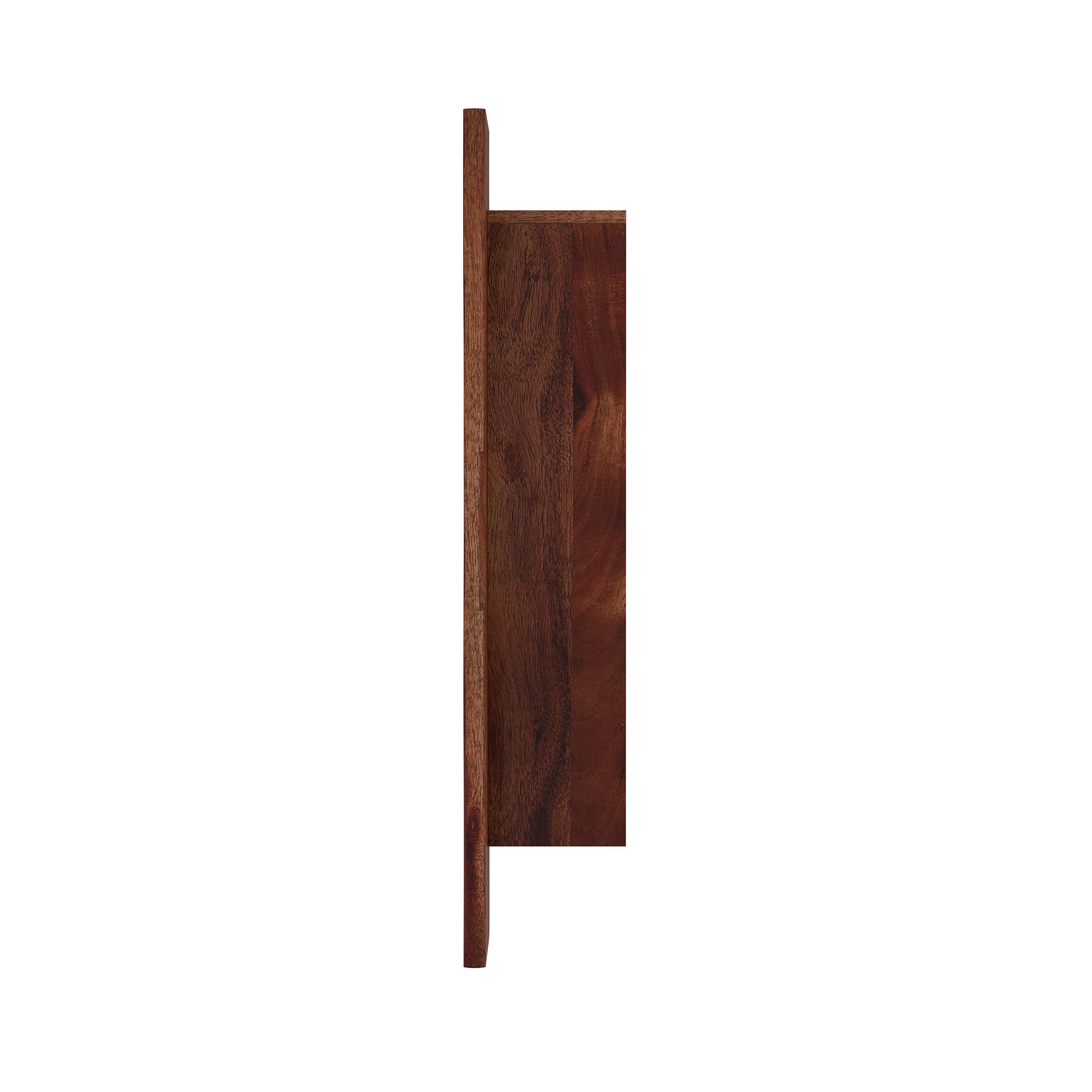 Vertical Wall Shelf with Live Edge Design Wall Rack
