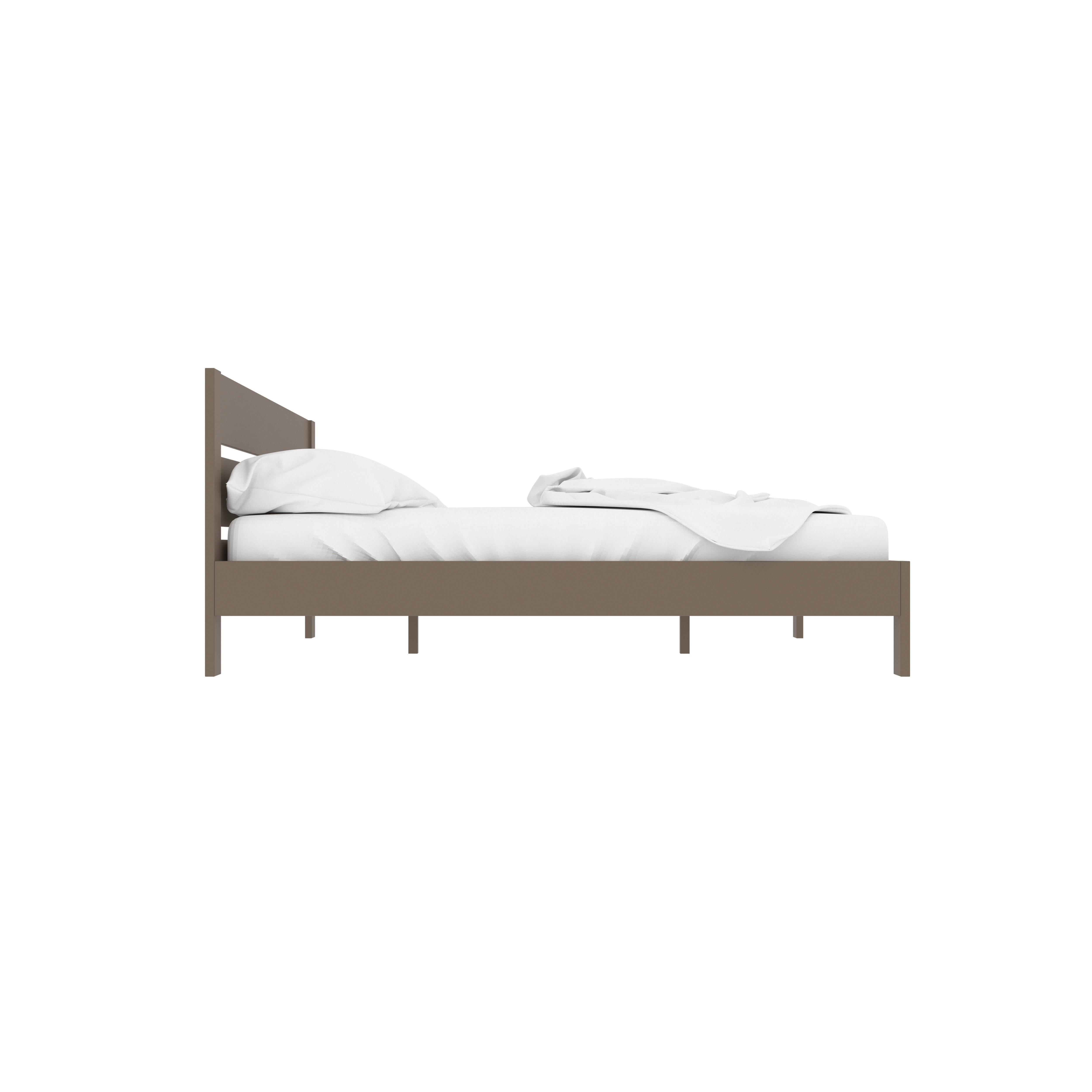 Minimalist Wooden Bed Frame with Low Headboard | Sleek & Sturdy Design Bed