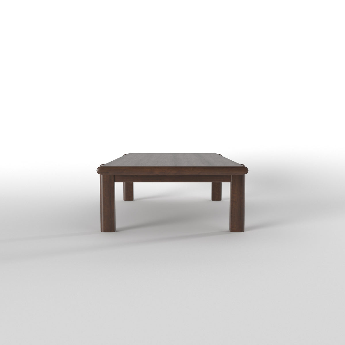 Solid-Profile Rectangular Dining Table with Framed Upholstered Chairs Japanese Dining Set