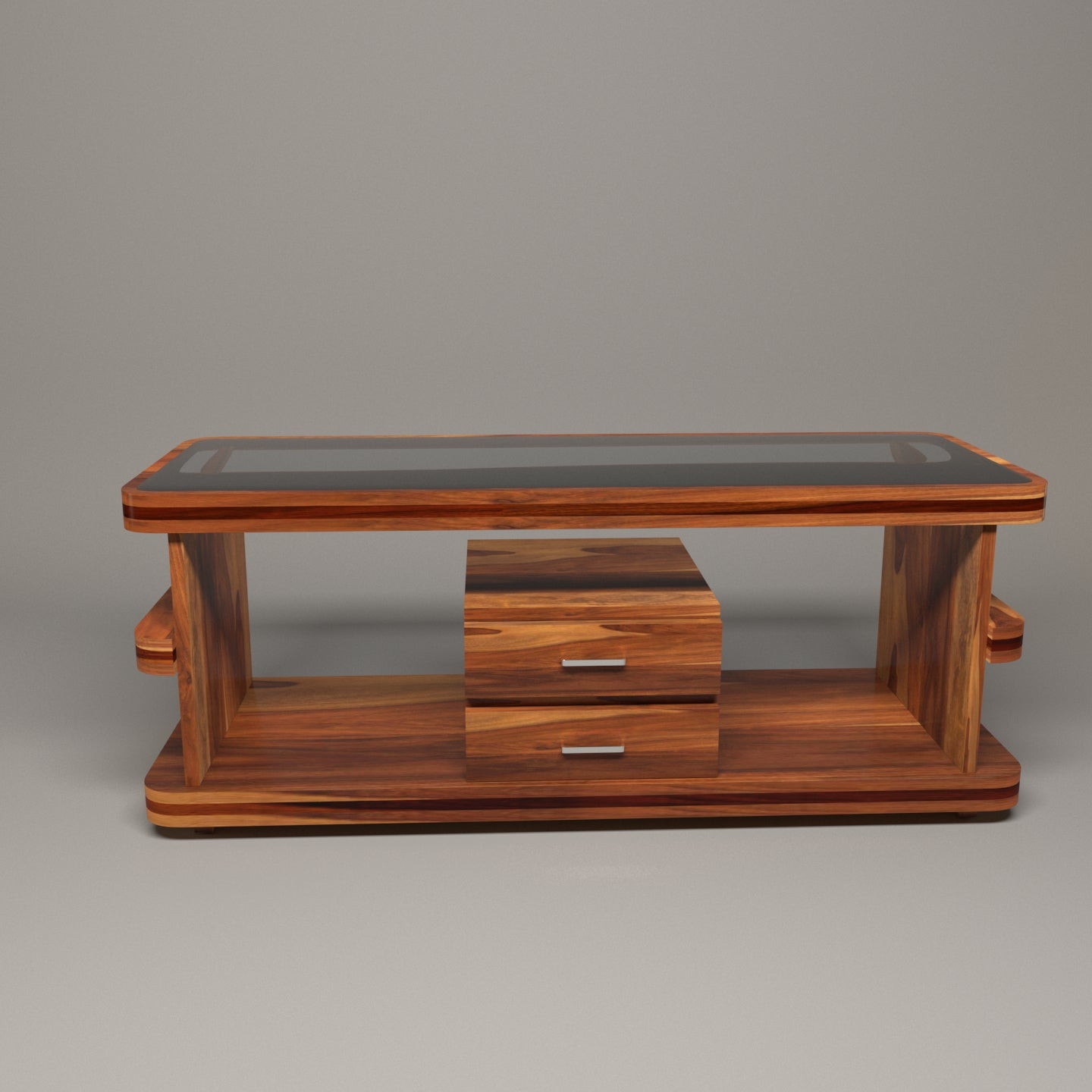 Sanghai Sheesham Modern Time 2 Drawer with Attractive Table Top Coffee Table Coffee Table