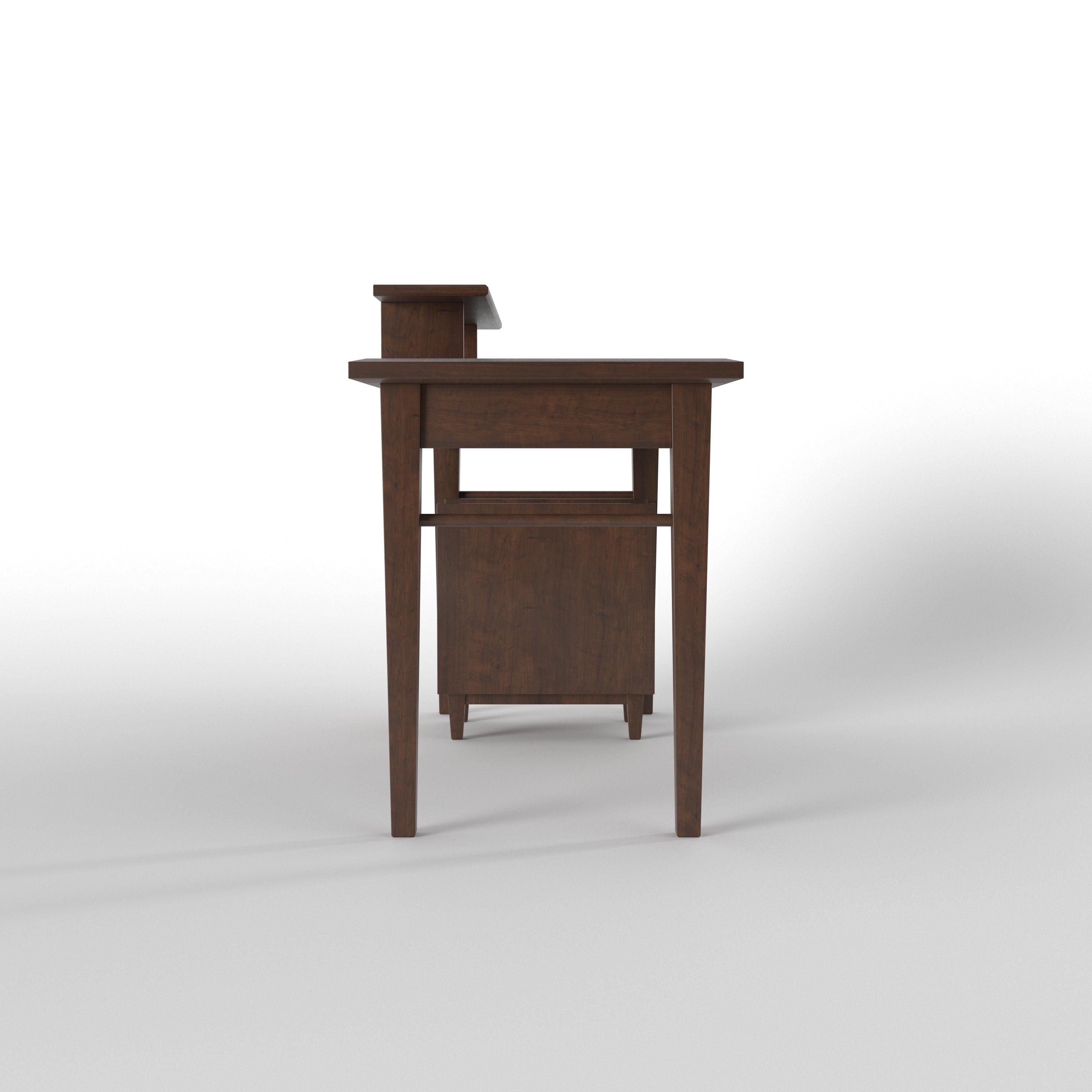 Modern Writing Desk with Open Shelf & Mobile Storage Cabinet Study Table