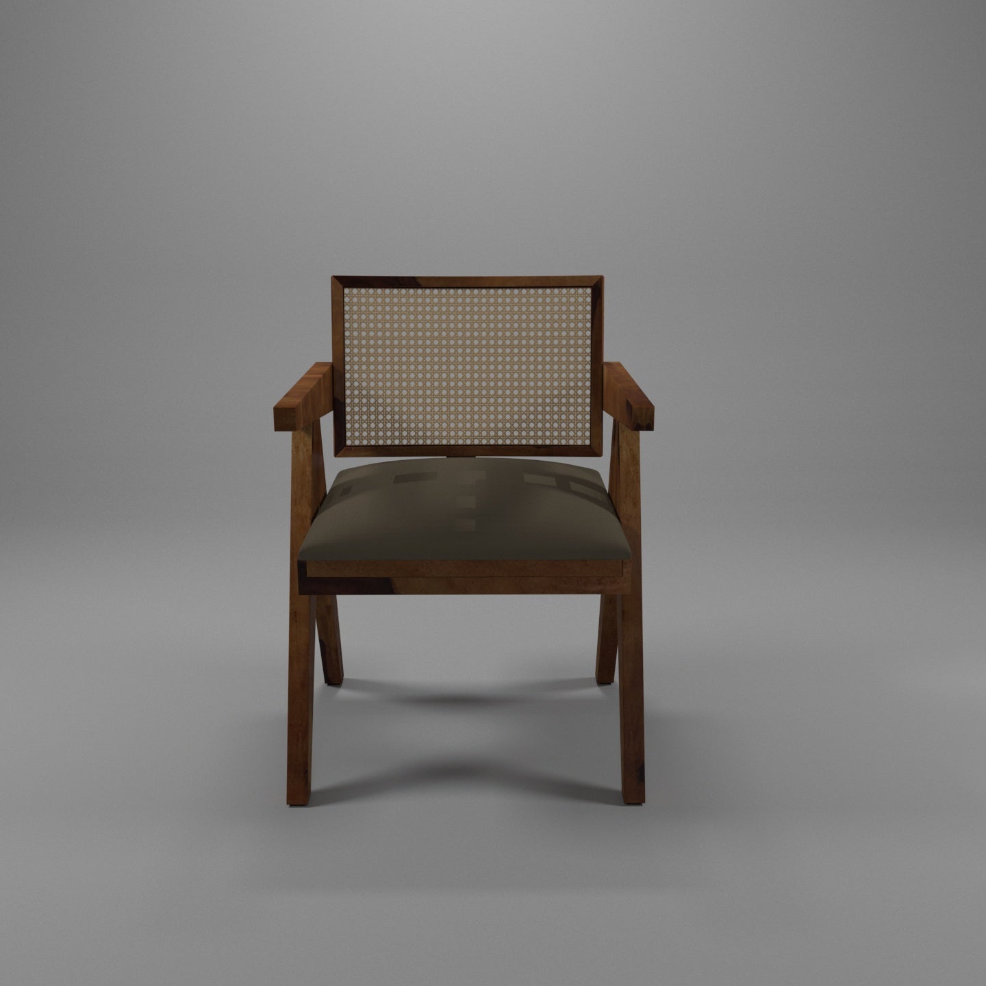 Southern Solid Wood Dark Natural Director's Arm Chair Arm Chair