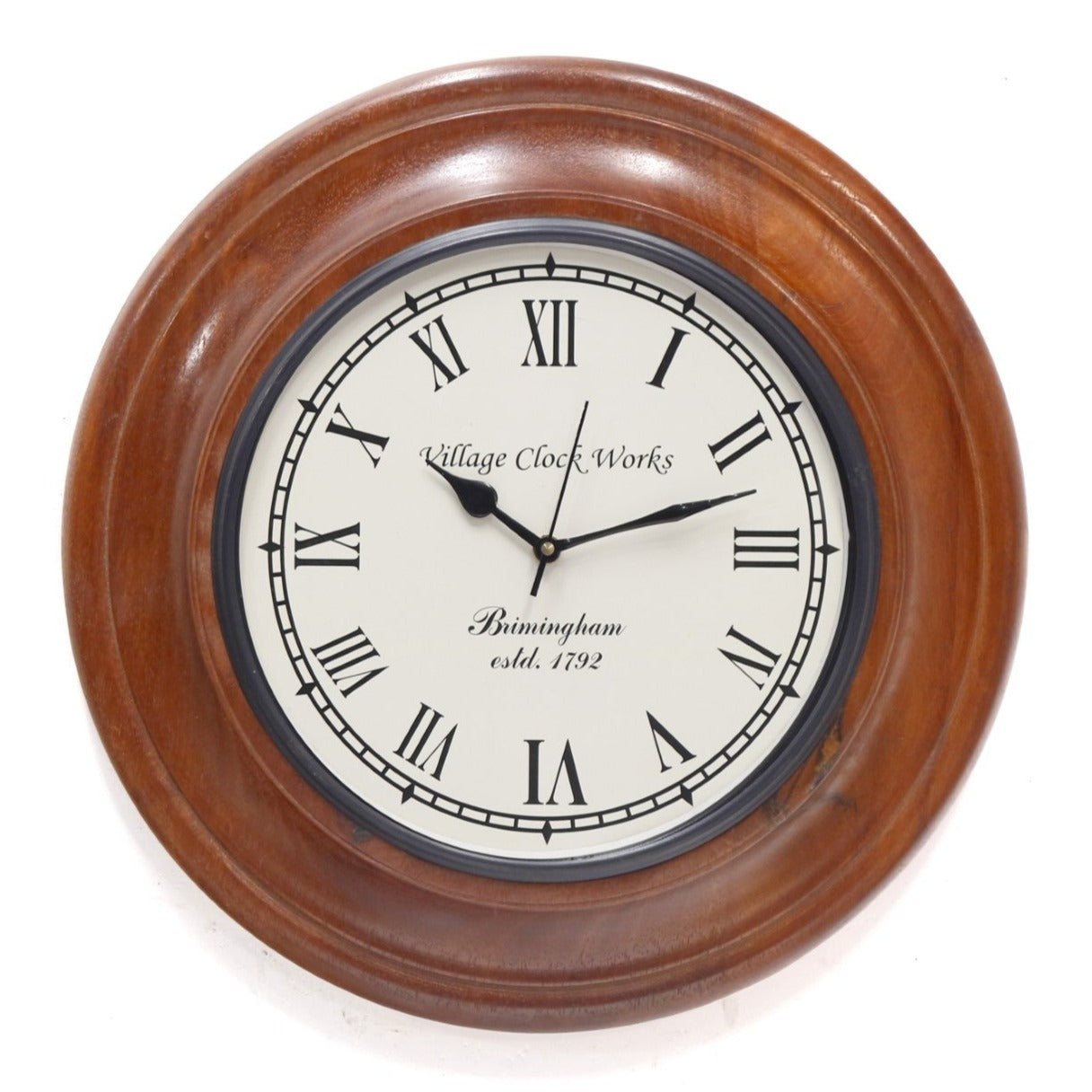 Wooden Colonial Design Clock (18 Inch Round (Dial : 12 Inch)) Clock