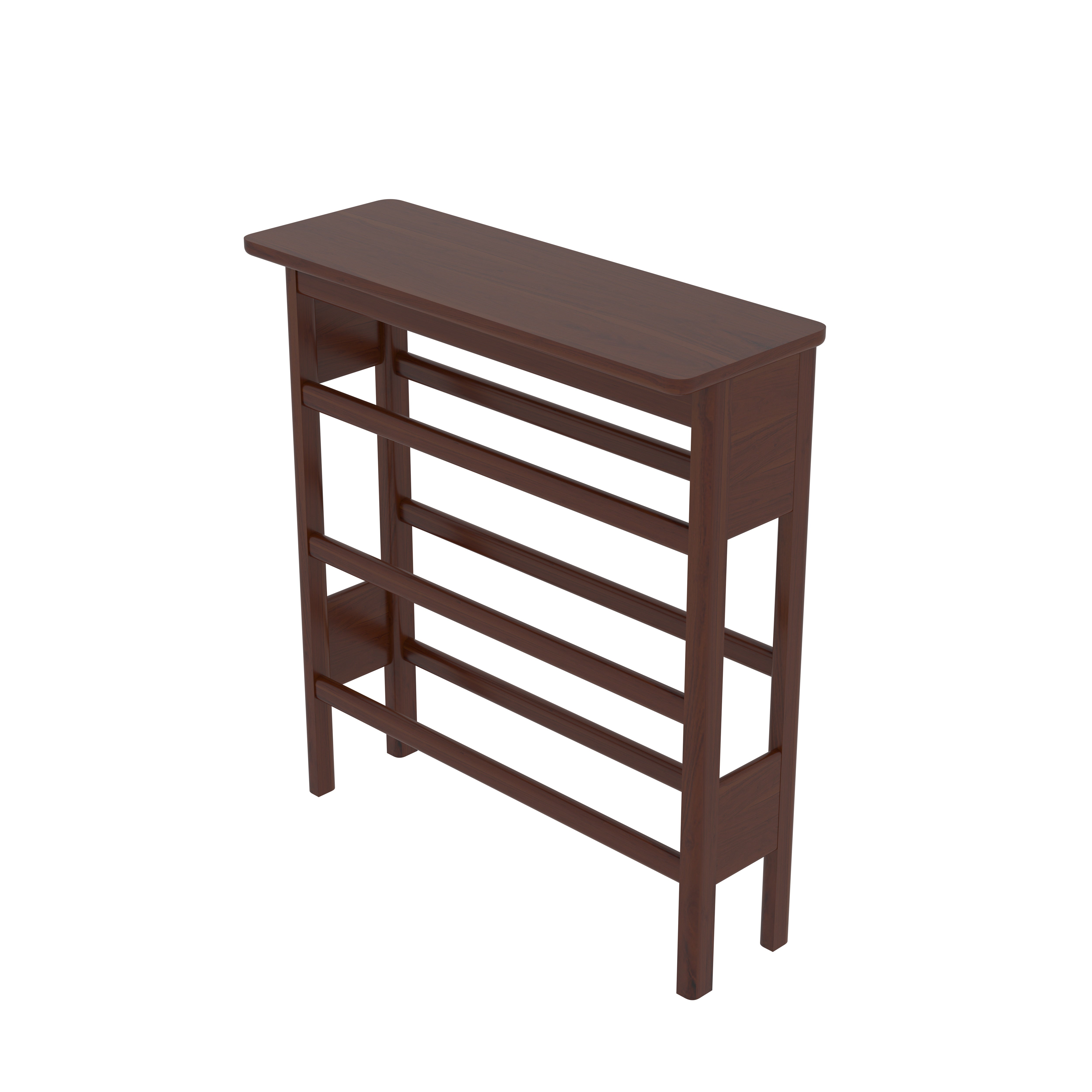 Compact Wooden Shoe Rack with Open Shelves Shoe rack
