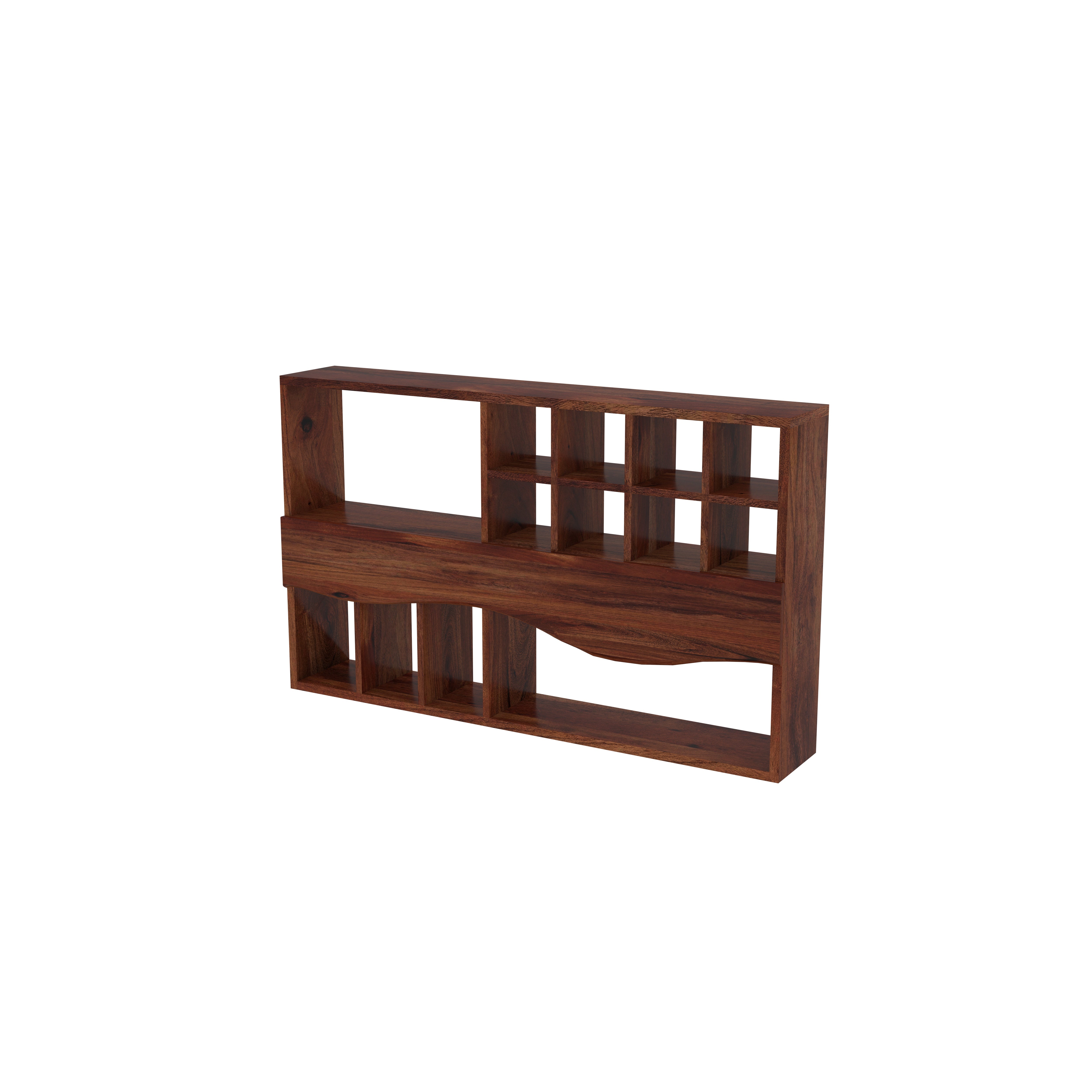 Wall-Mounted Shelf with Mixed Compartments & Divider Wall Rack