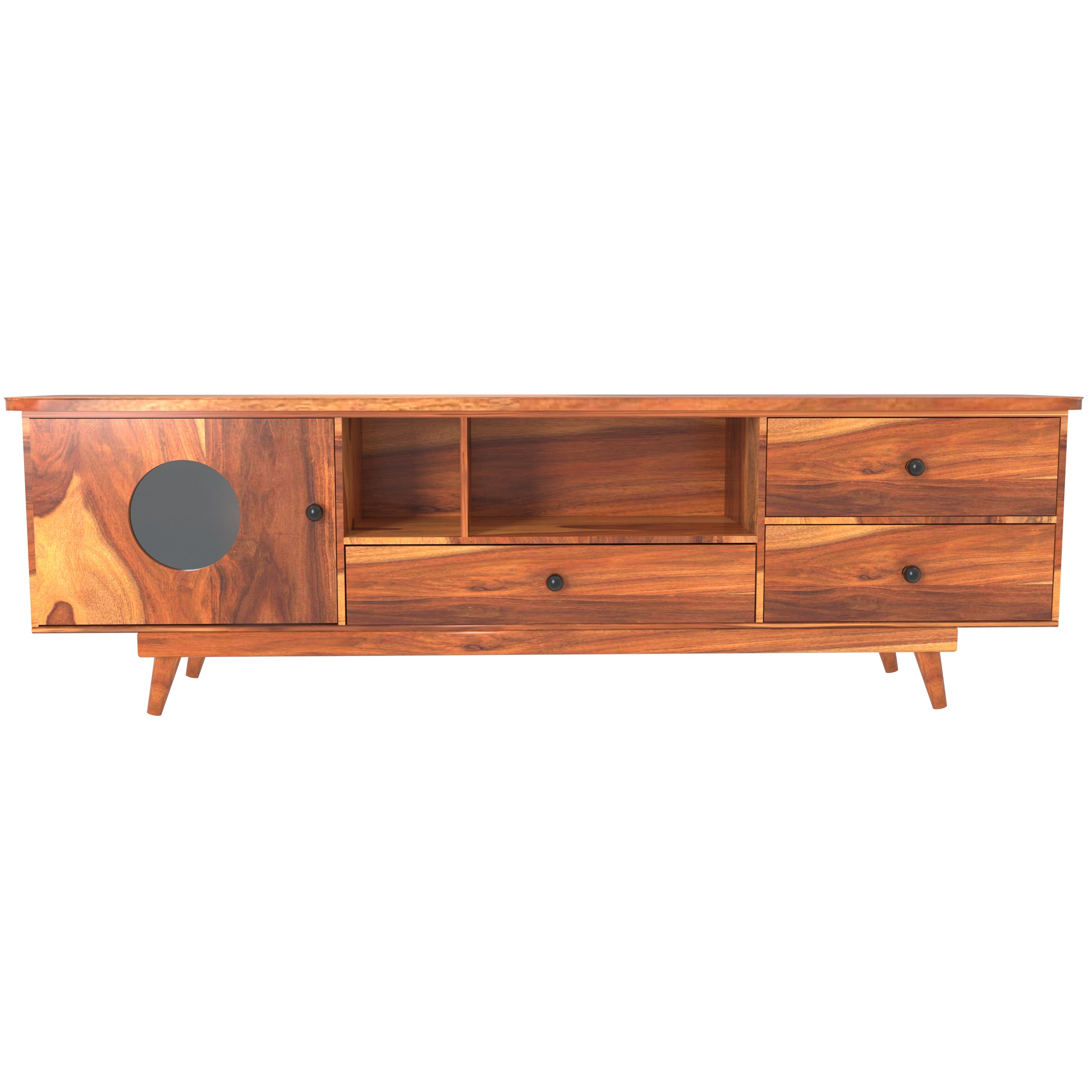 Luxurious Landscape Style Handmade Multistorage Wooden TV Stand Tv stand