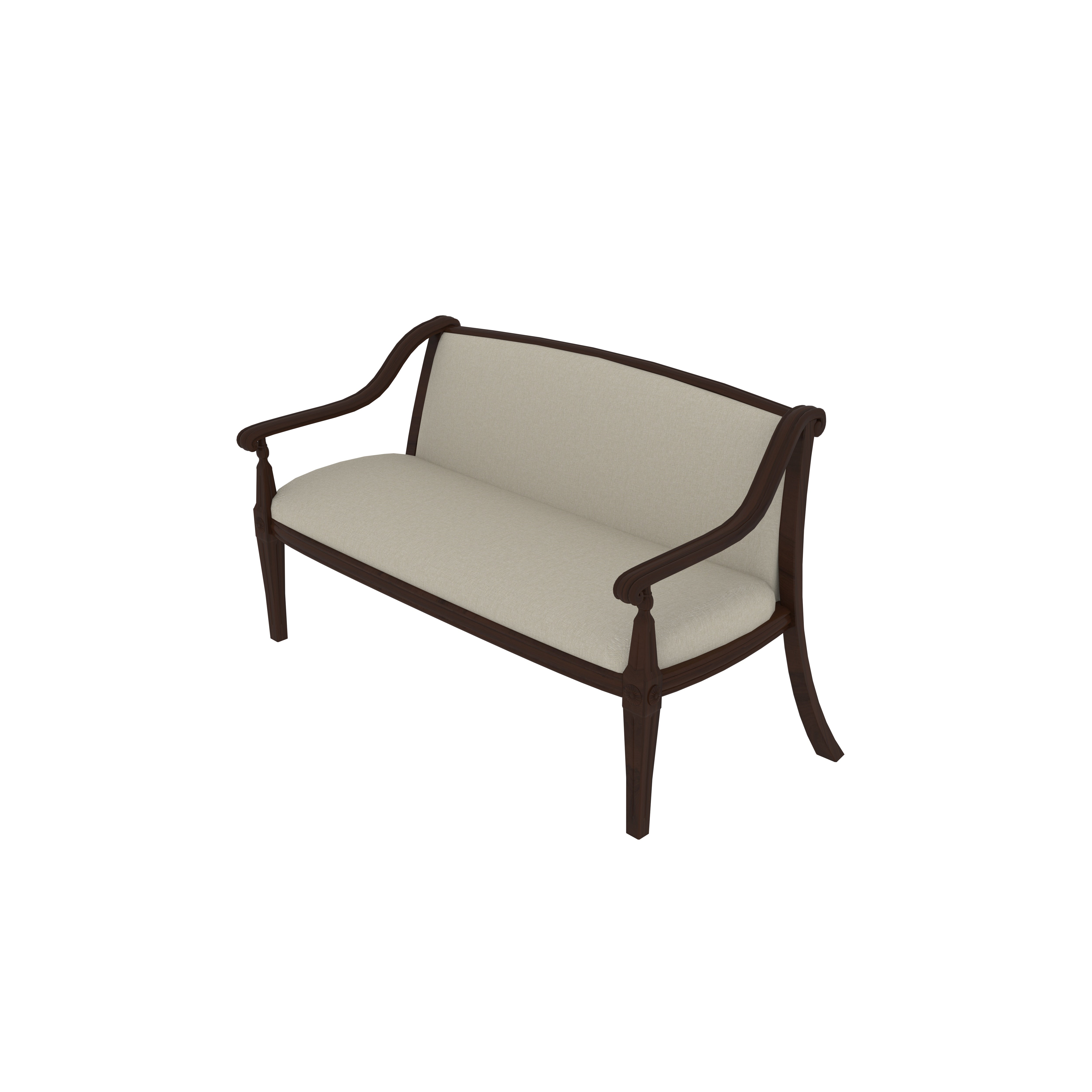 Verior Solid Wooden Love Sofa Sofa