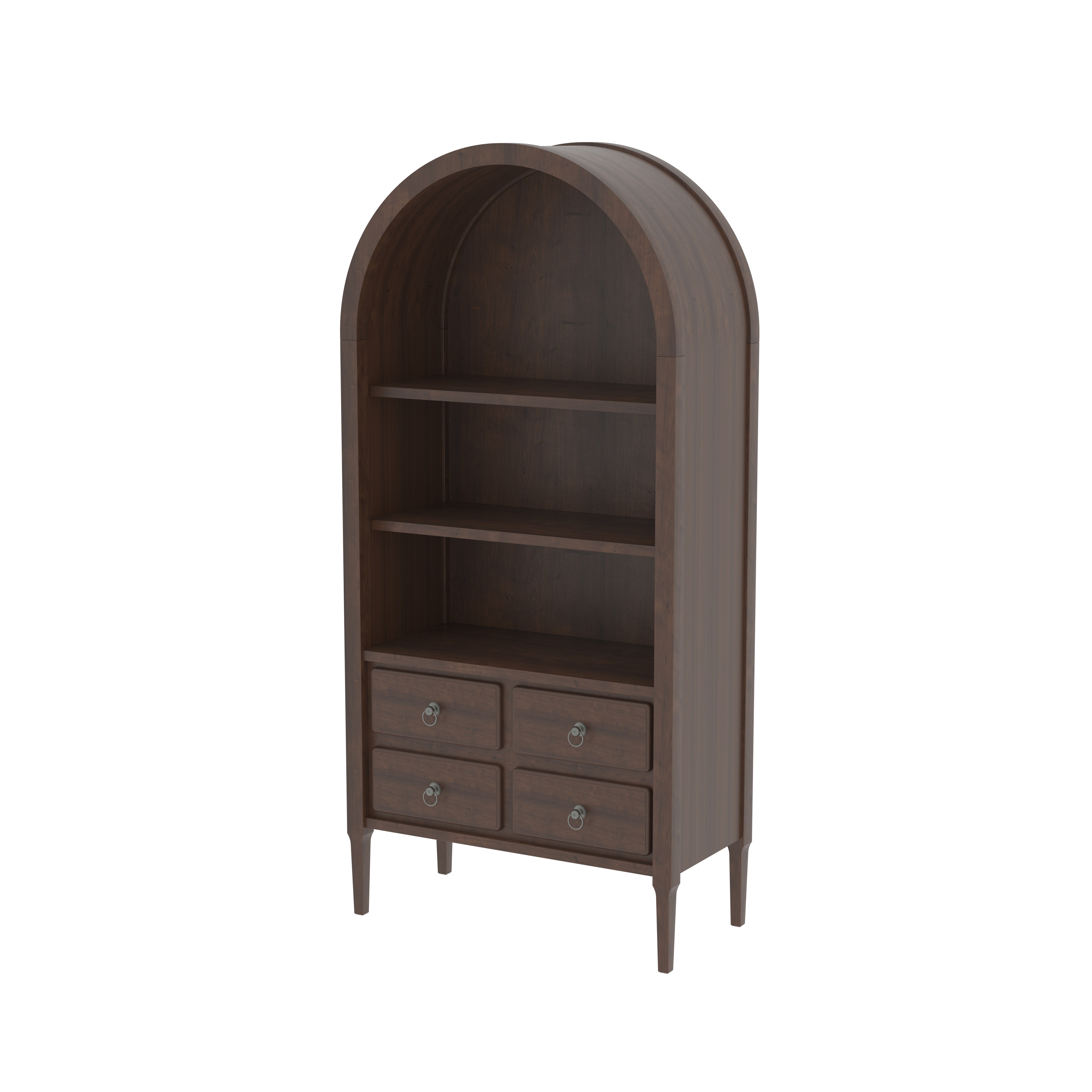 Bellarco Heritage European Luxury Wardrobe with Arched Open Shelving and Elegant Drawer Storage Wardrobe