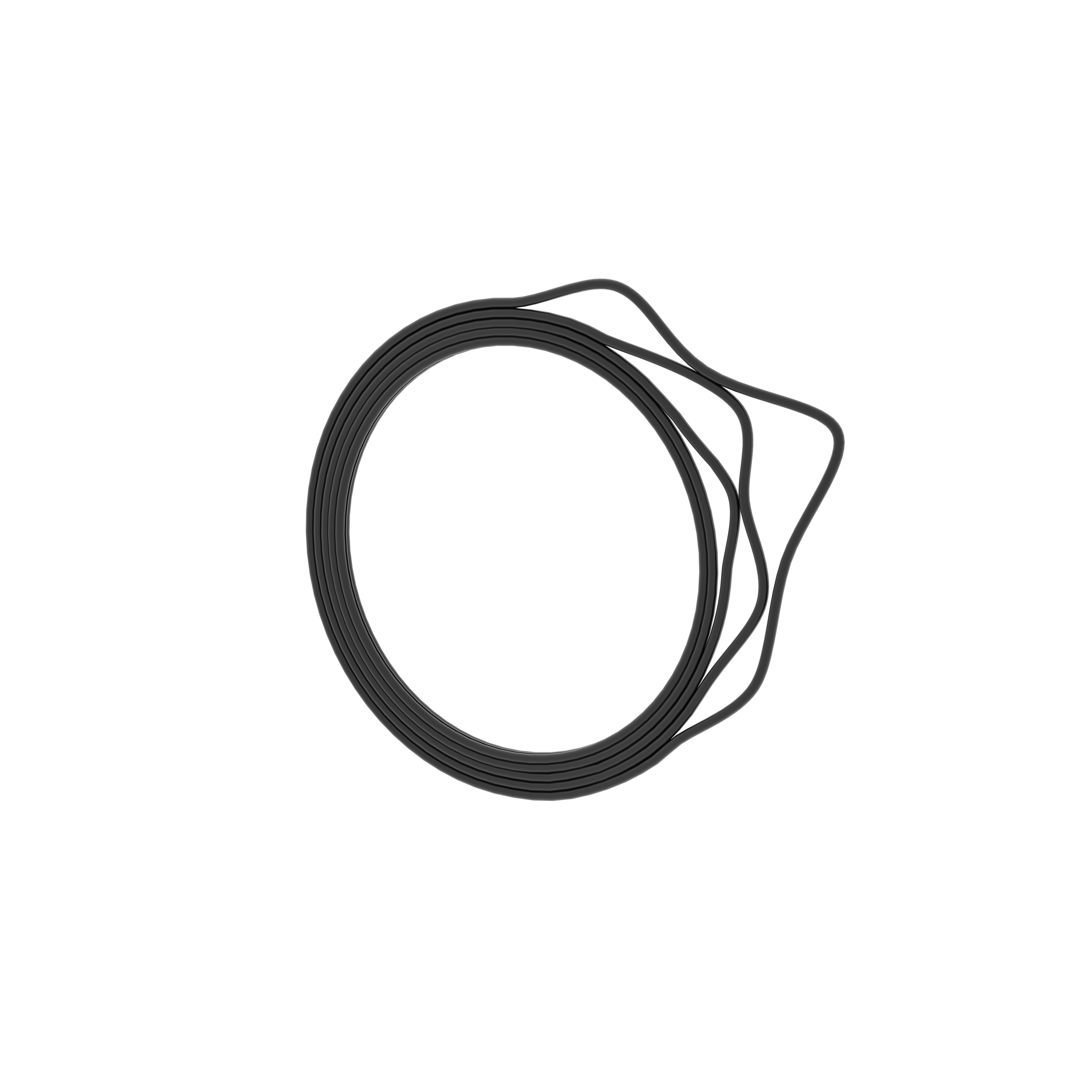 Artistic Round Black Metal Frame Mirror - Contemporary Design Mirror