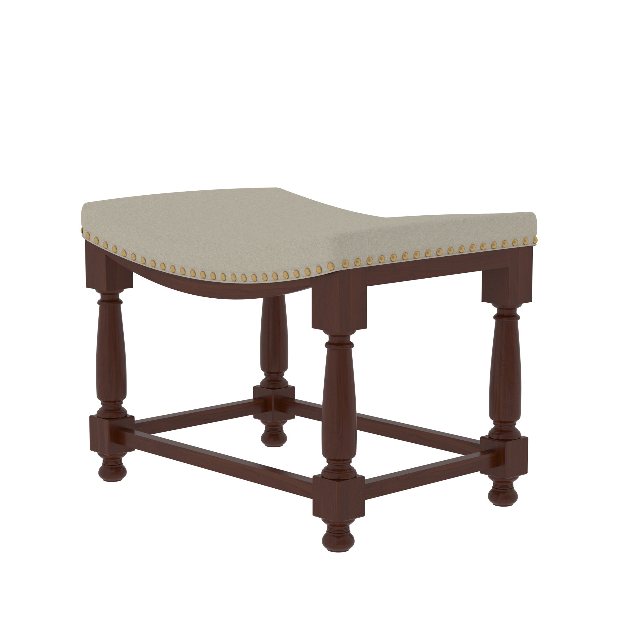 Antique Lunatic Finished Wooden Handmade Small Stool Stool