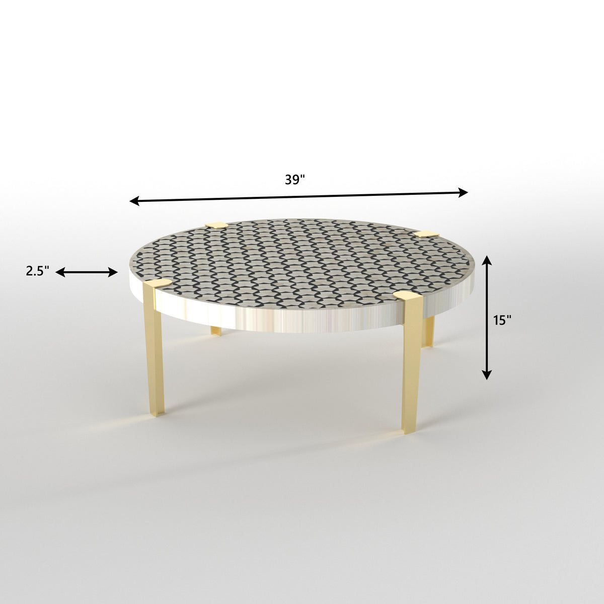 Honeycomb Pattern Coffee Table - Modern Painting Design Coffee Table