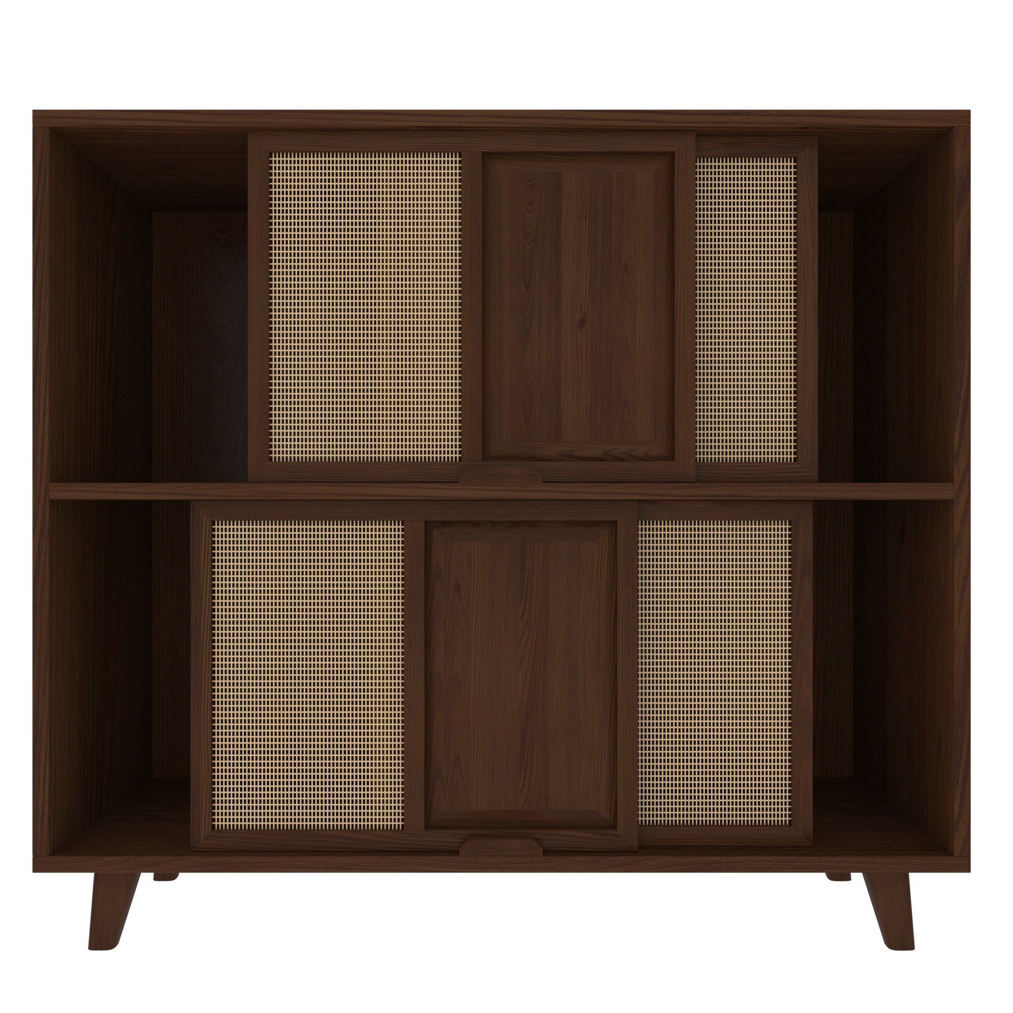 Anique Dark Touch Finished Wooden Multistorage Cupboard Cupboard