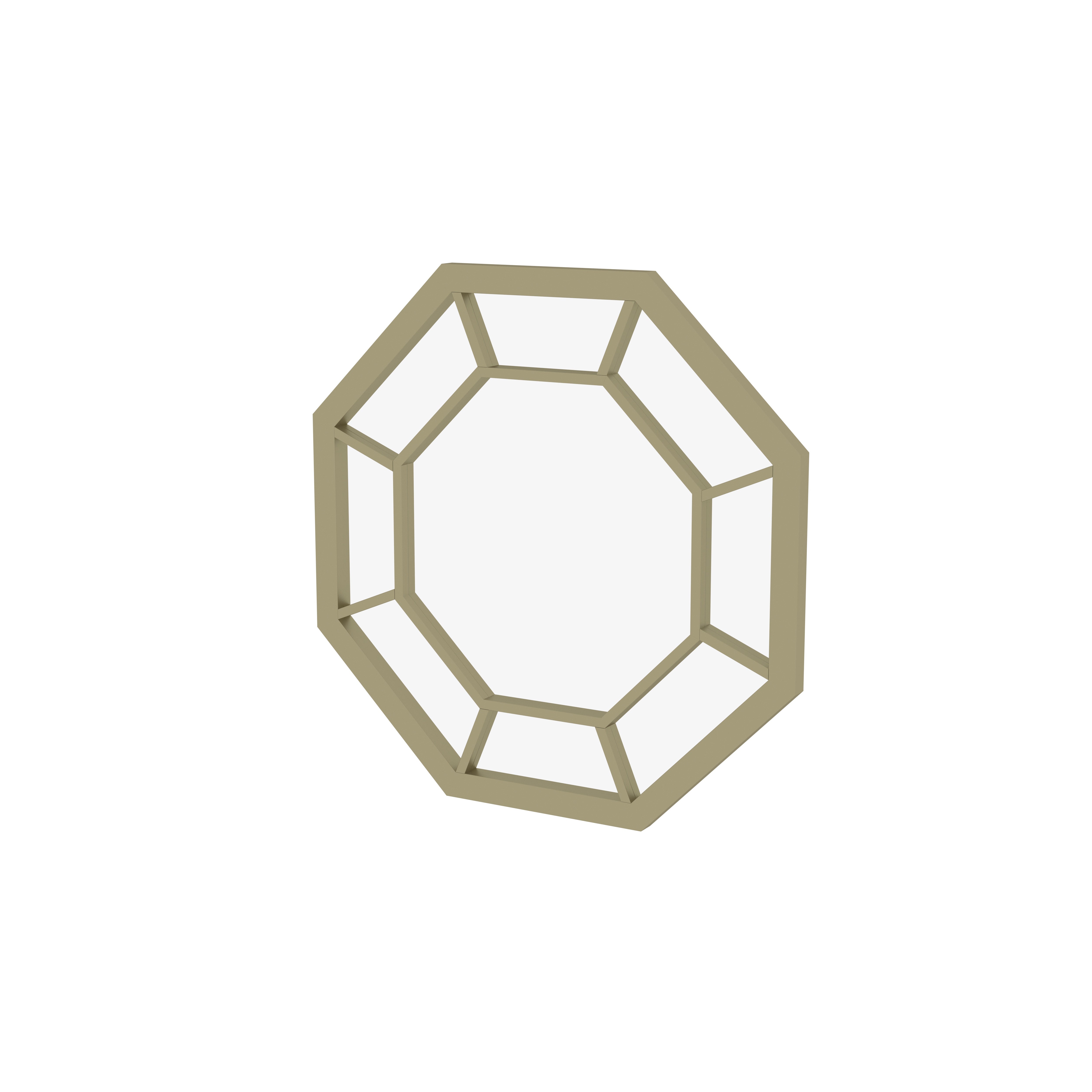 Octagonal Geometric Metal Mirror - Modern Wall Mirror Mirror