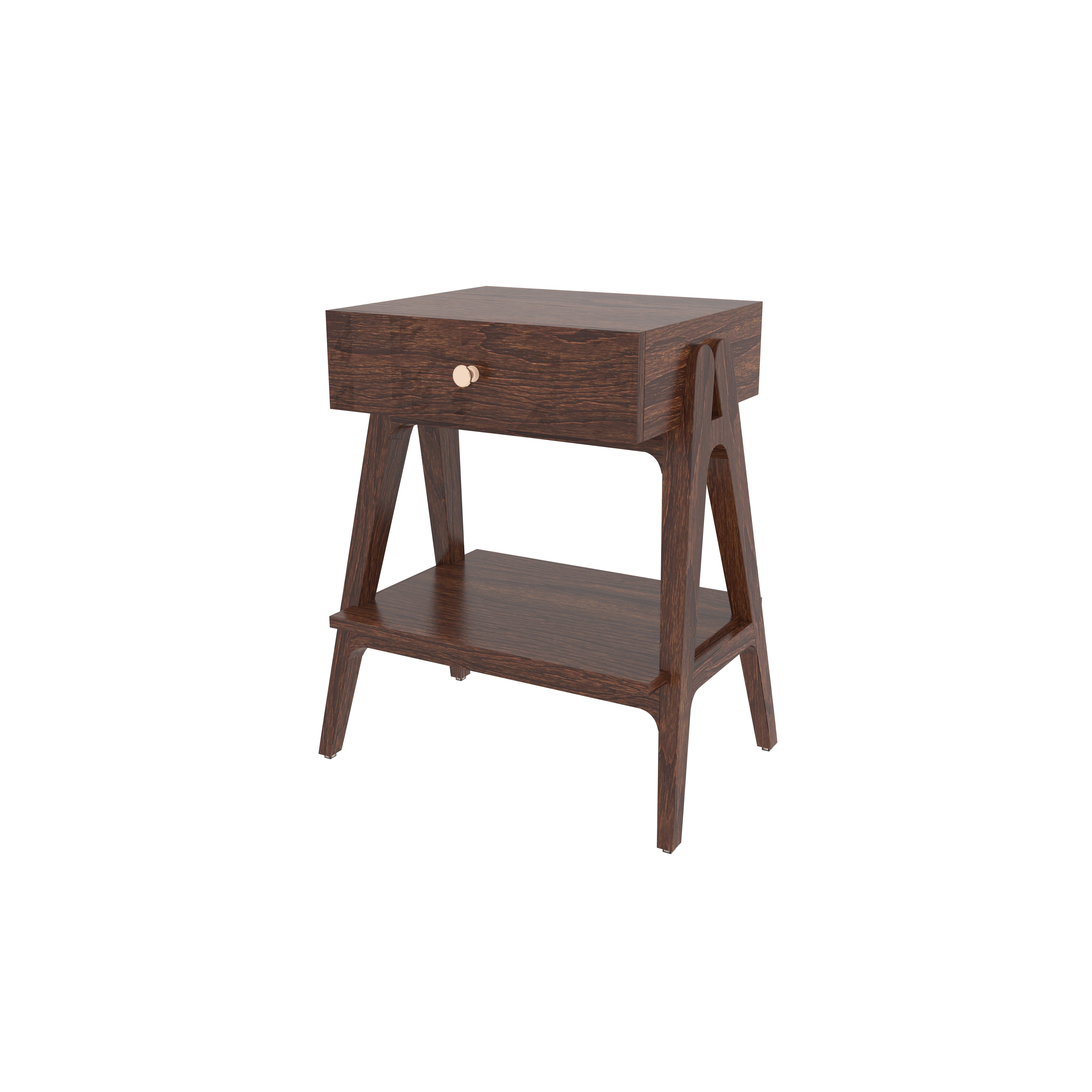 Modern Engineered Wood Nightstand with Drawer Bedside